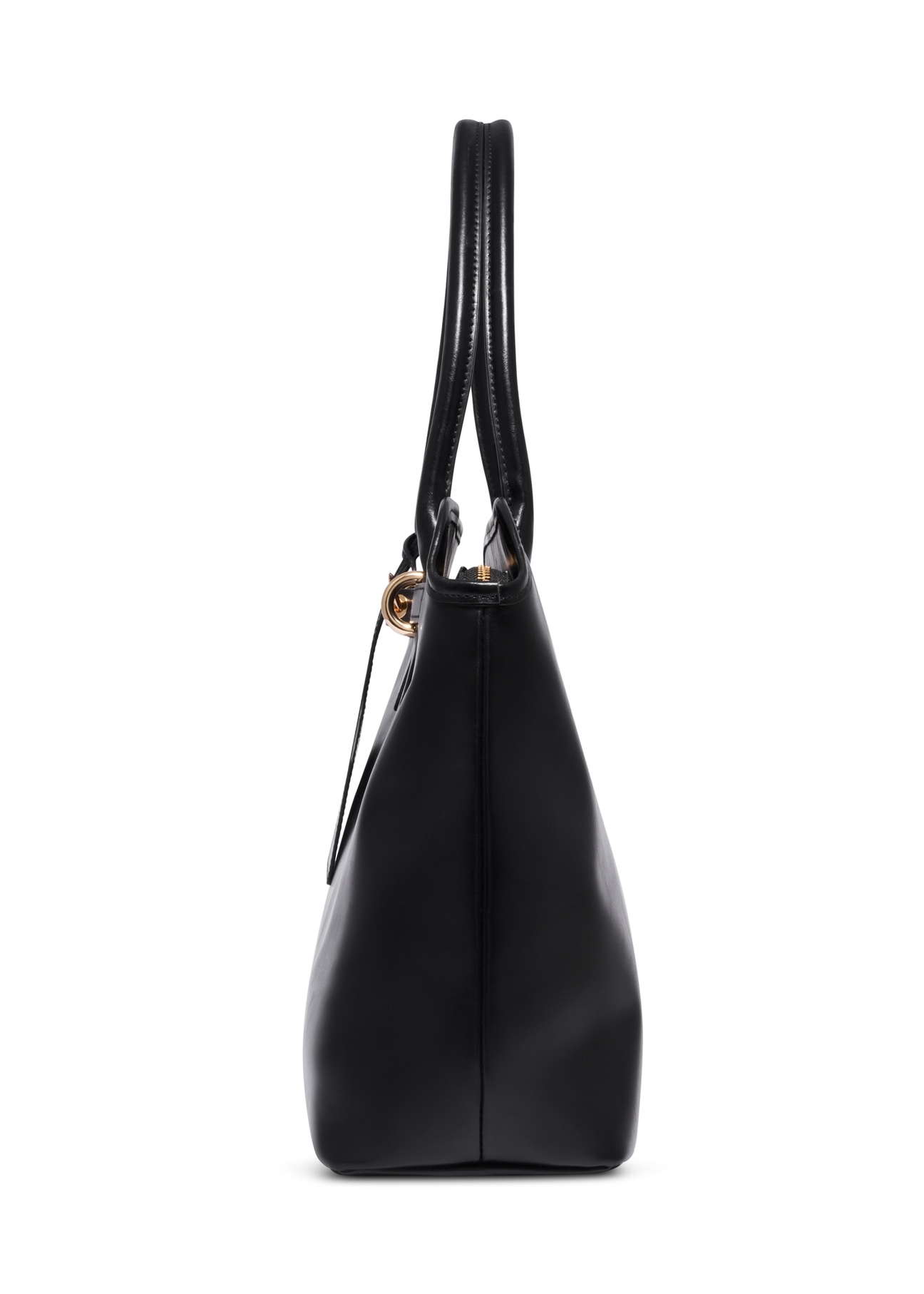 Black large women's handbag TOREC-1076-99(Z26), side view of the product on a white background.