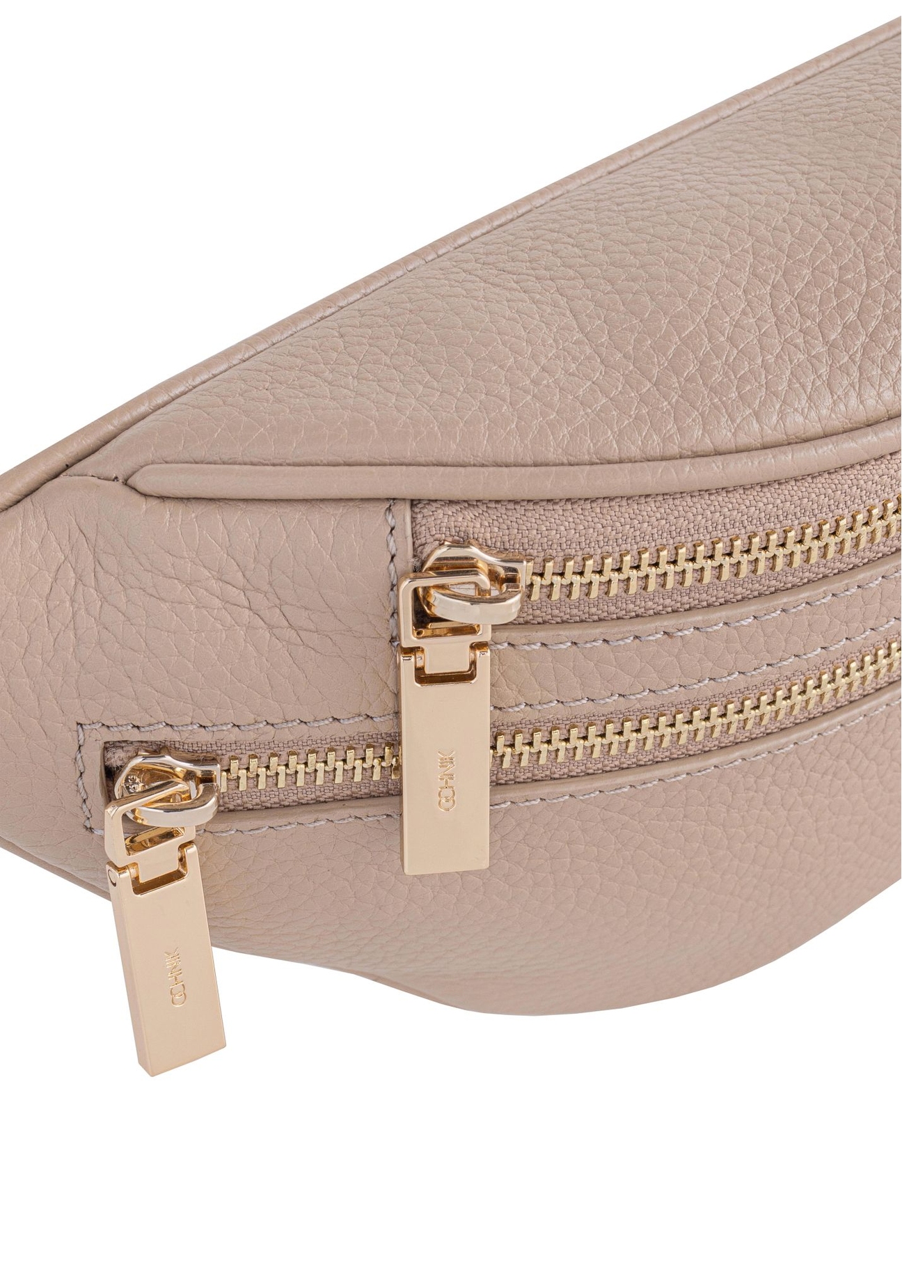 Women's beige leather kidney TORES-0721B-81(W24)-05