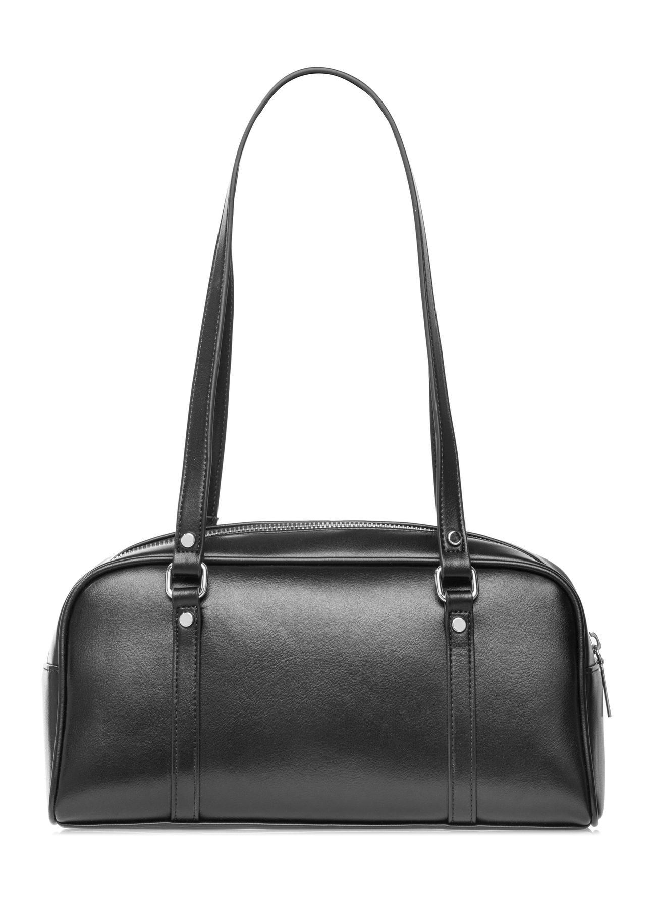 Black shoulder bag TOREC-1233-9G(W26), back view of the product on a white background.