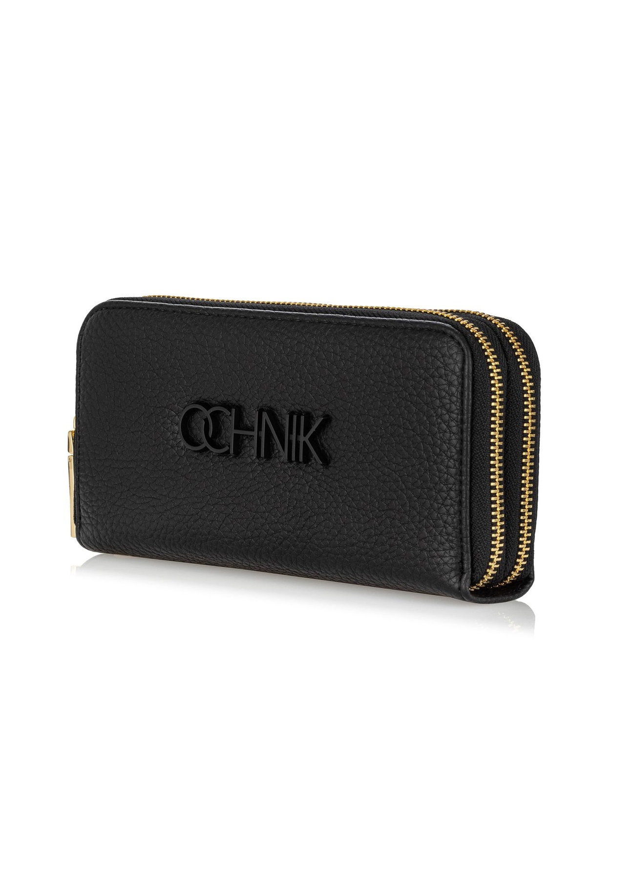 Women's two-compartment black wallet POREC-0376-99(W24)-02
