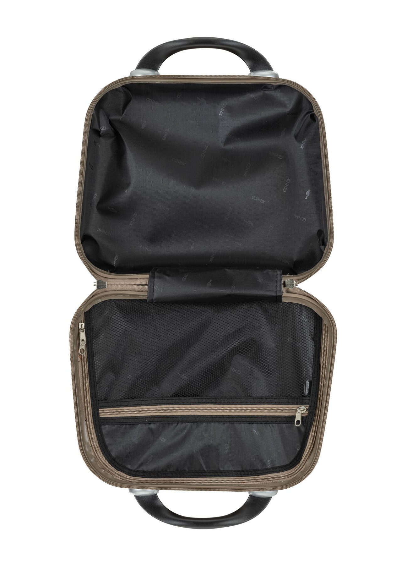 Cosmetic bag WALAB-0040-2X-14(W26) - top view of the open product, on a white background.