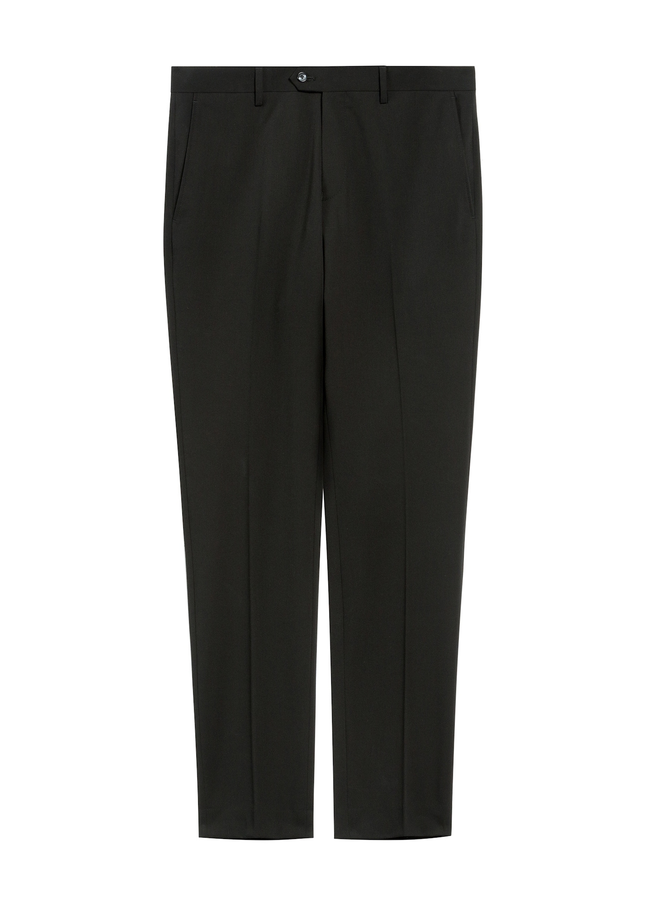 Men's black suit trousers SPOMT-0113-99(Z25) - front product view on white background.