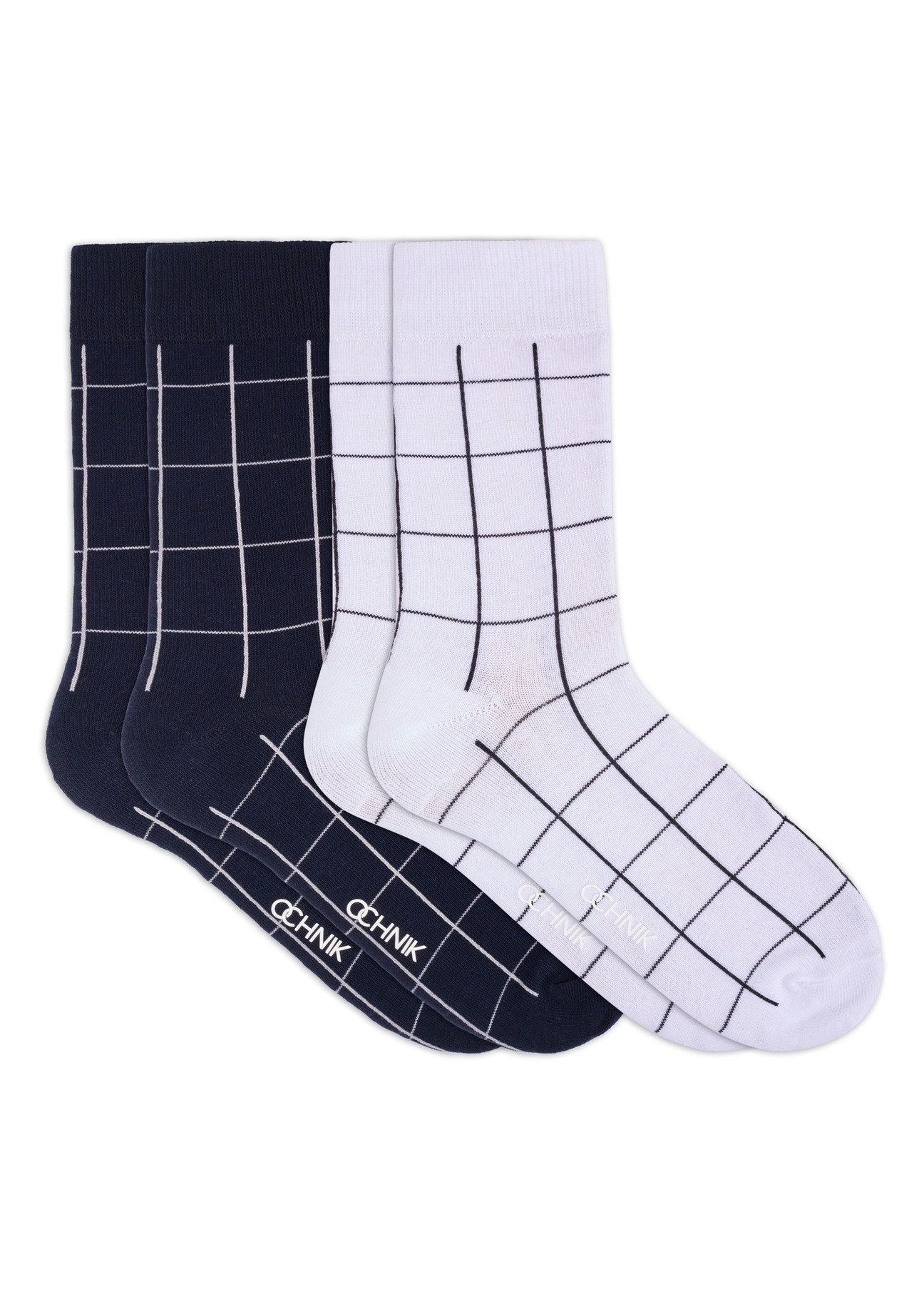 Set of long men's socks ZESMT-0066-00(Z26), front view of the set on a white background.