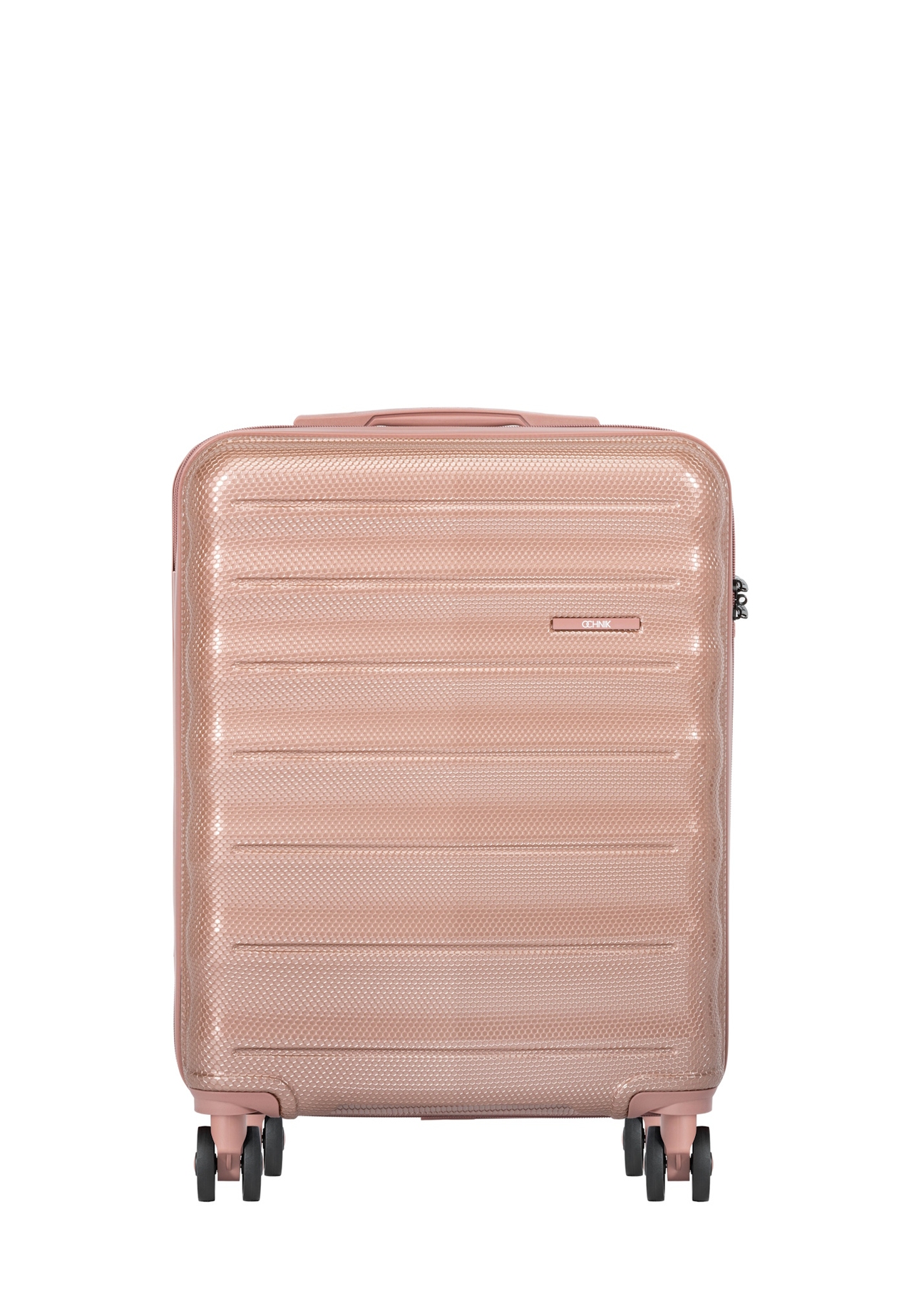 Small suitcase on wheels WALPC-0015-5B-19(W26), front view of the product on a white background.