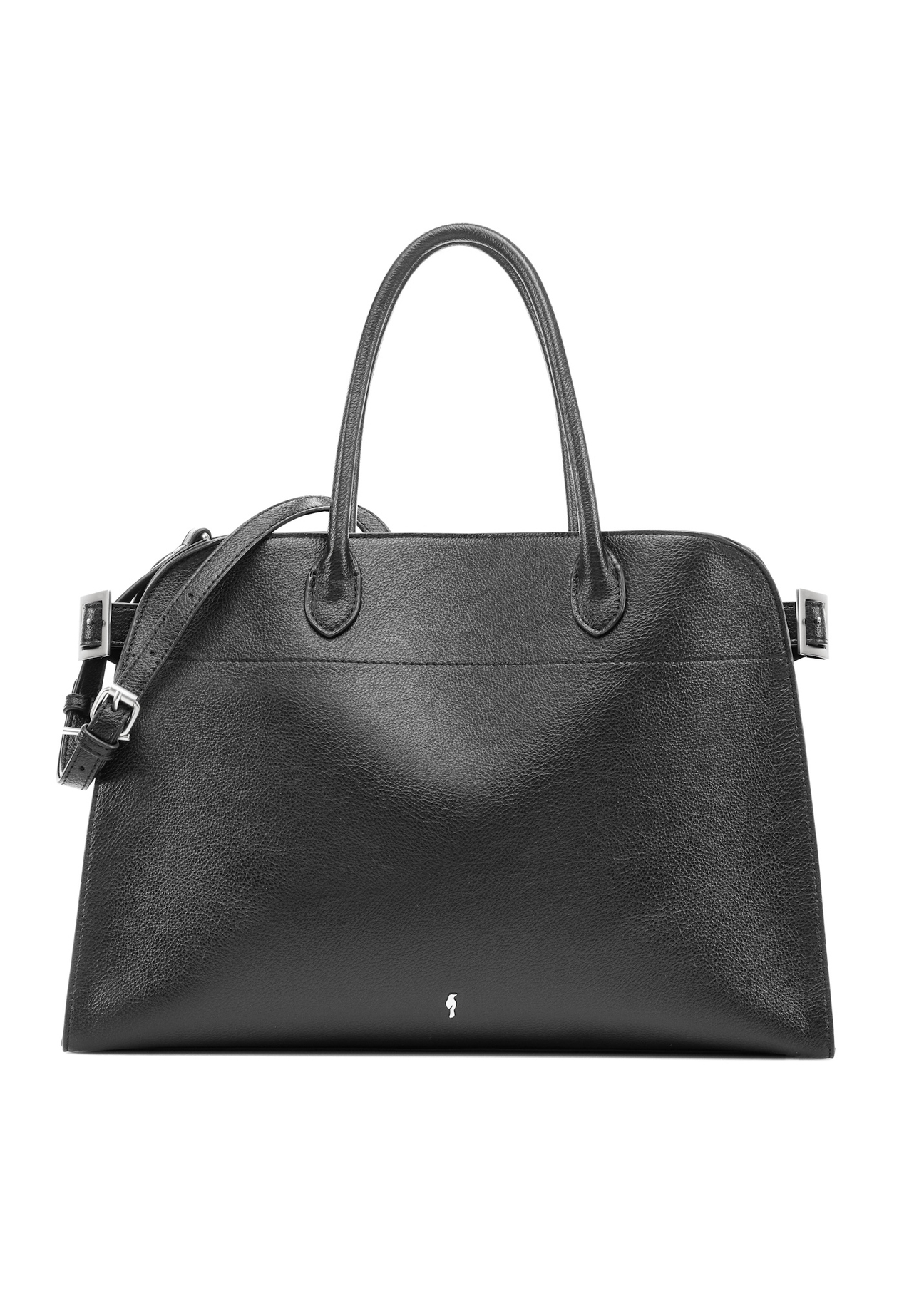 Black large women's handbag TOREC-1075-99(Z25), front product view on white background.