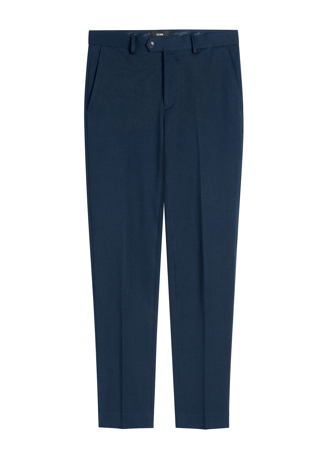 Navy blue men's trousers SPOMT-0115-7E(W26), front product view on white background.