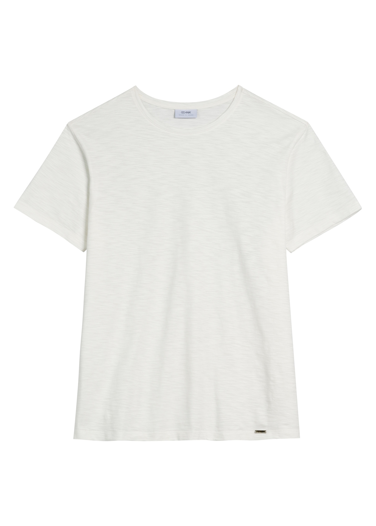 Men's white cotton T-shirt TSHMT-0149-0B(W26), front product view on a white background.