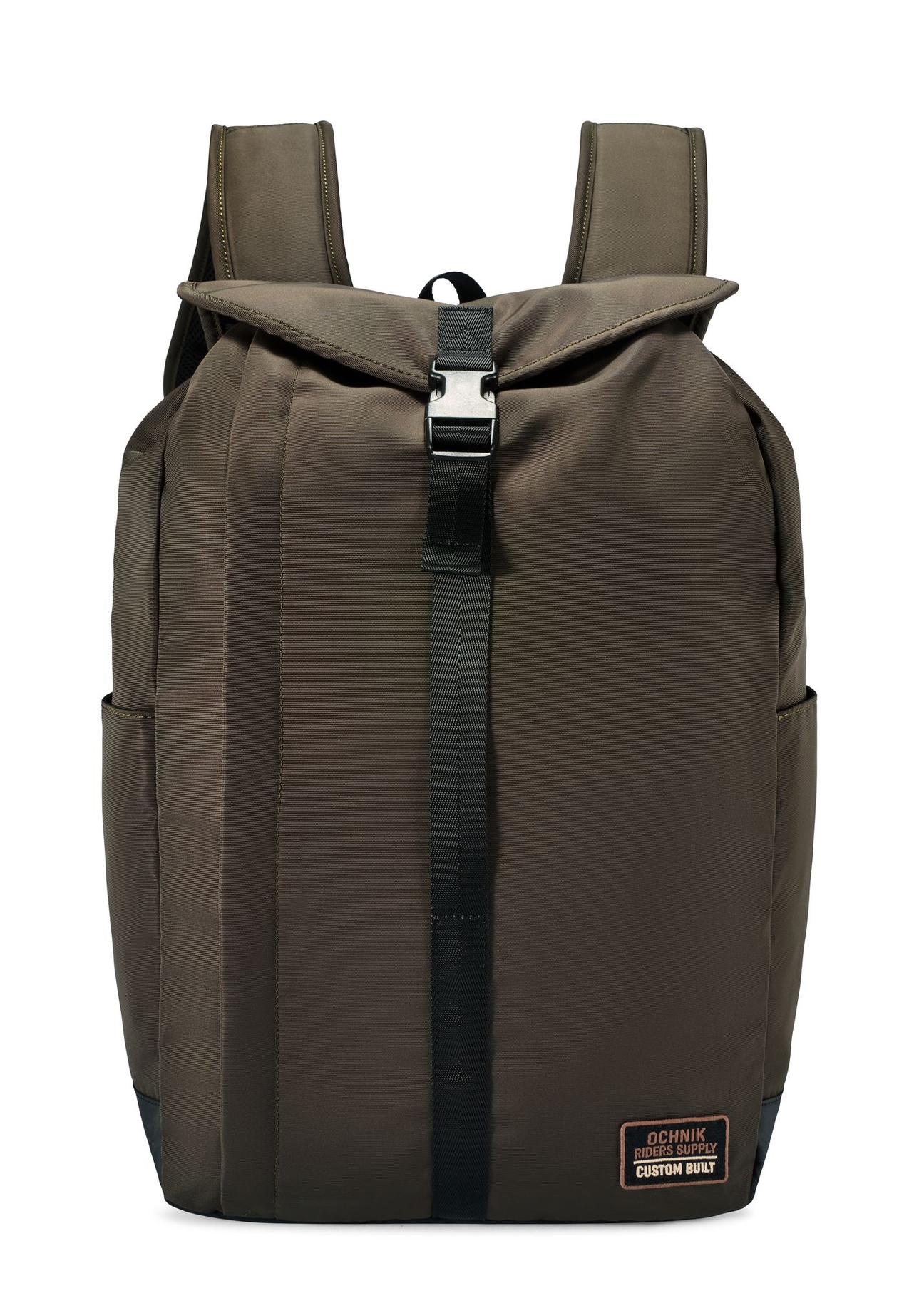 Men's khaki backpack TORMN-0415-8D(W26) - front product view, on white background.