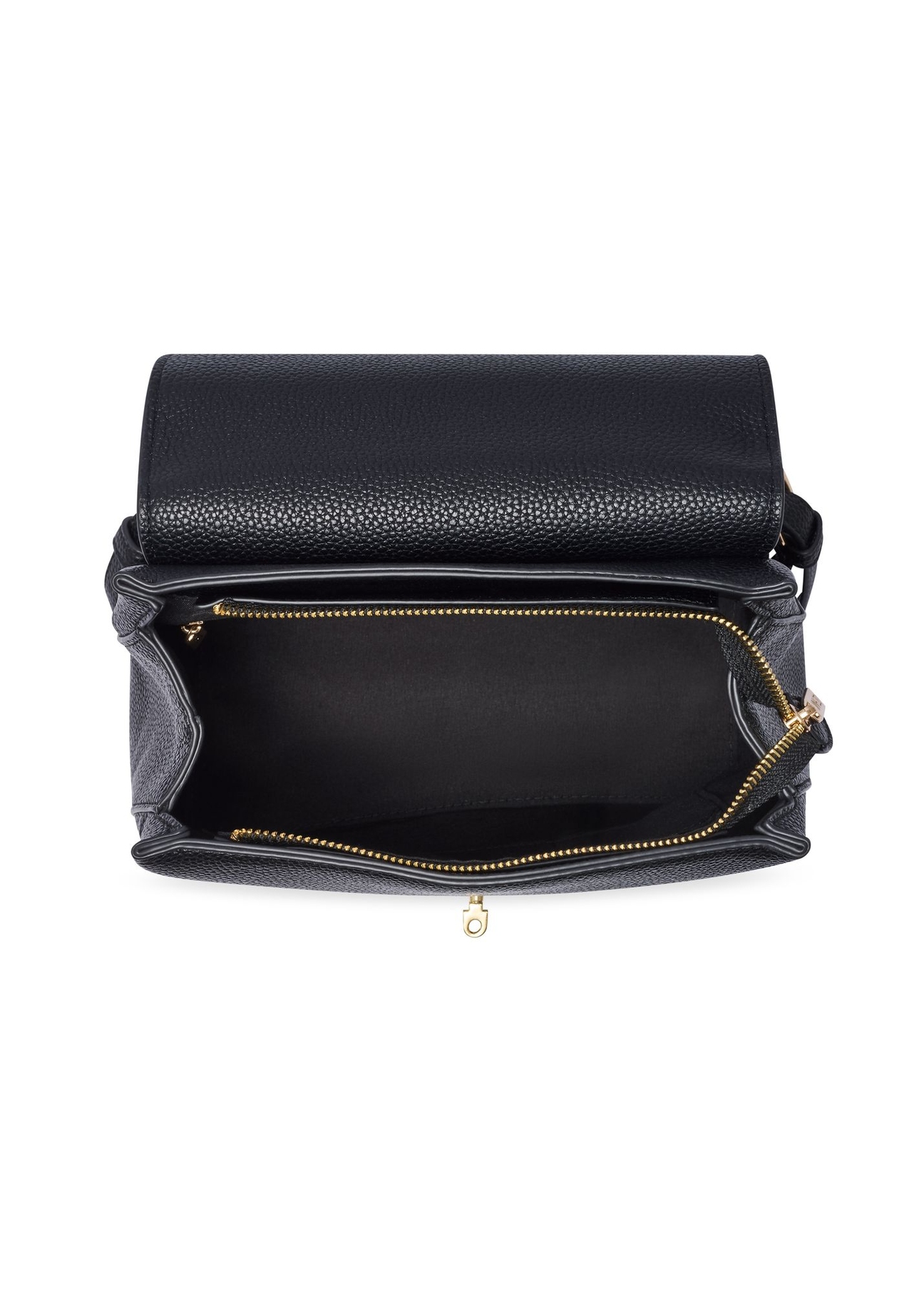 Black women's backpack TOREC-1138-9I(W26) - view of the product from above, on a white background.