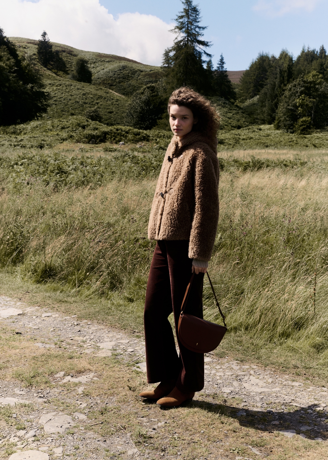 Women's wool fur coat FUTDW-0042-1D(Z26)