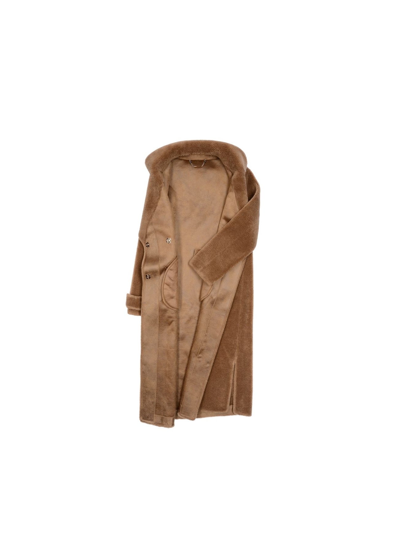 Women's wool coat with buckle FUTDT-0022-24(Z22)-07