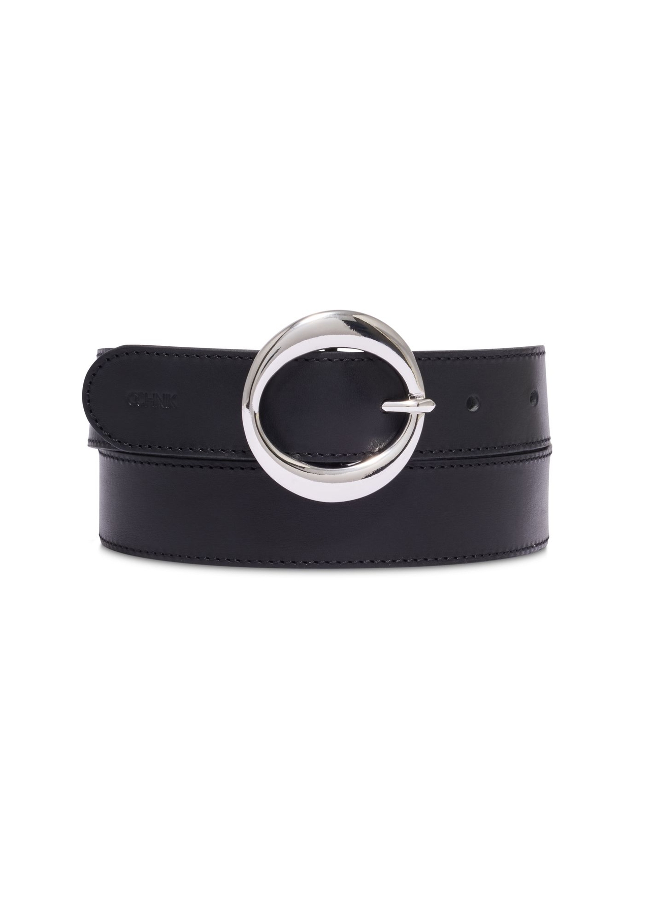Black leather women's belt PASDS-0353-99(Z26)