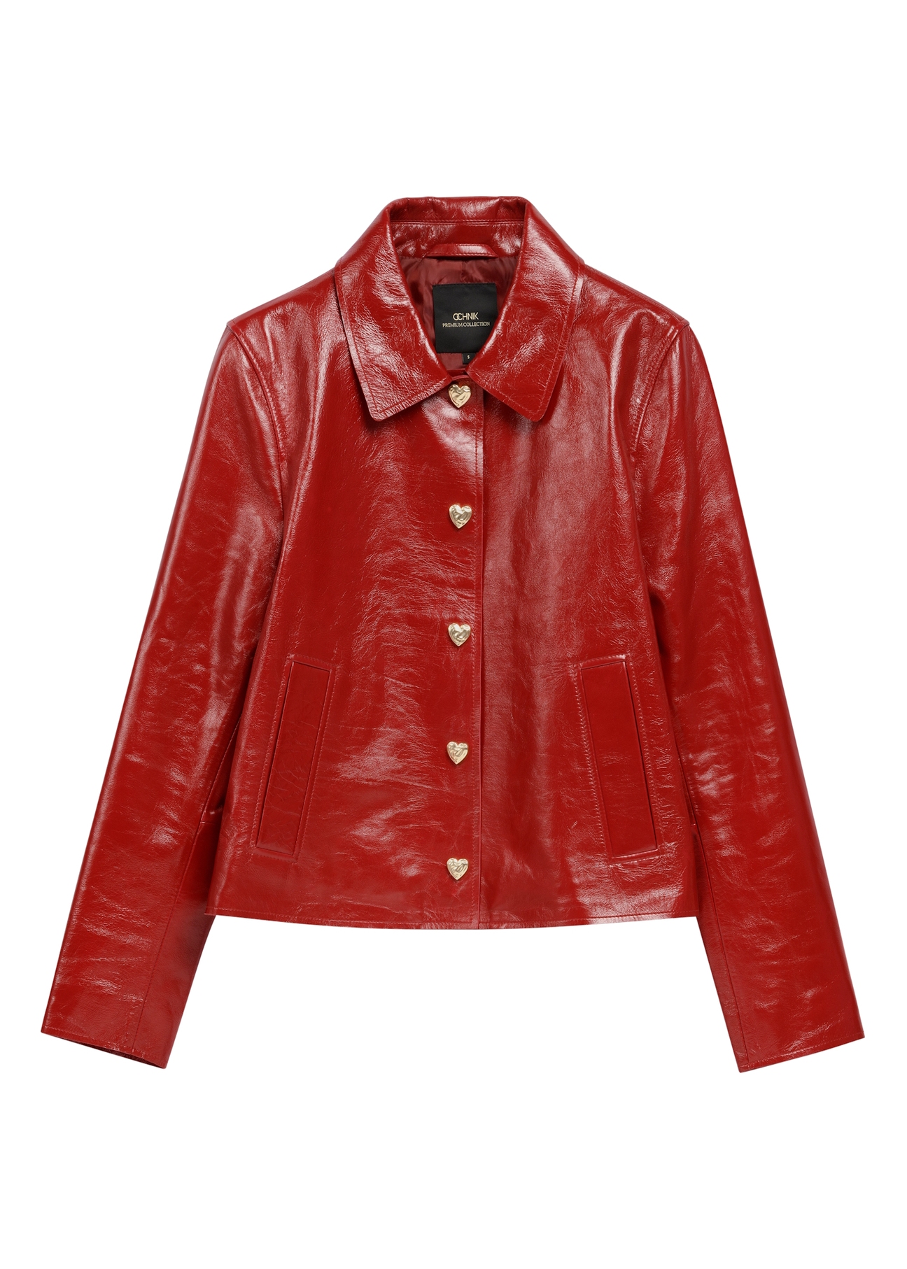 Red short women's jacket KURDS-0612-4B(W26)