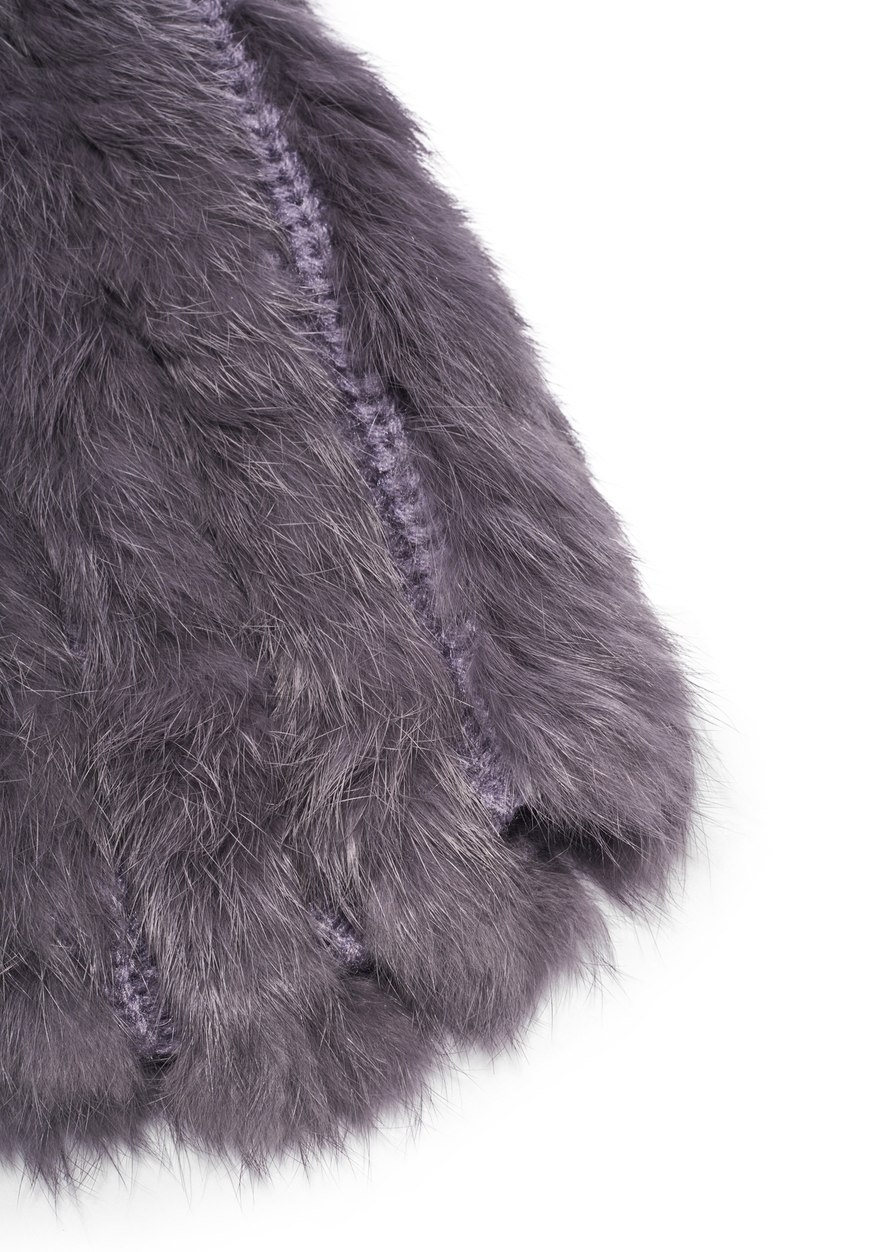 Women's grey fur cap CZADF-0034-94(Z26)