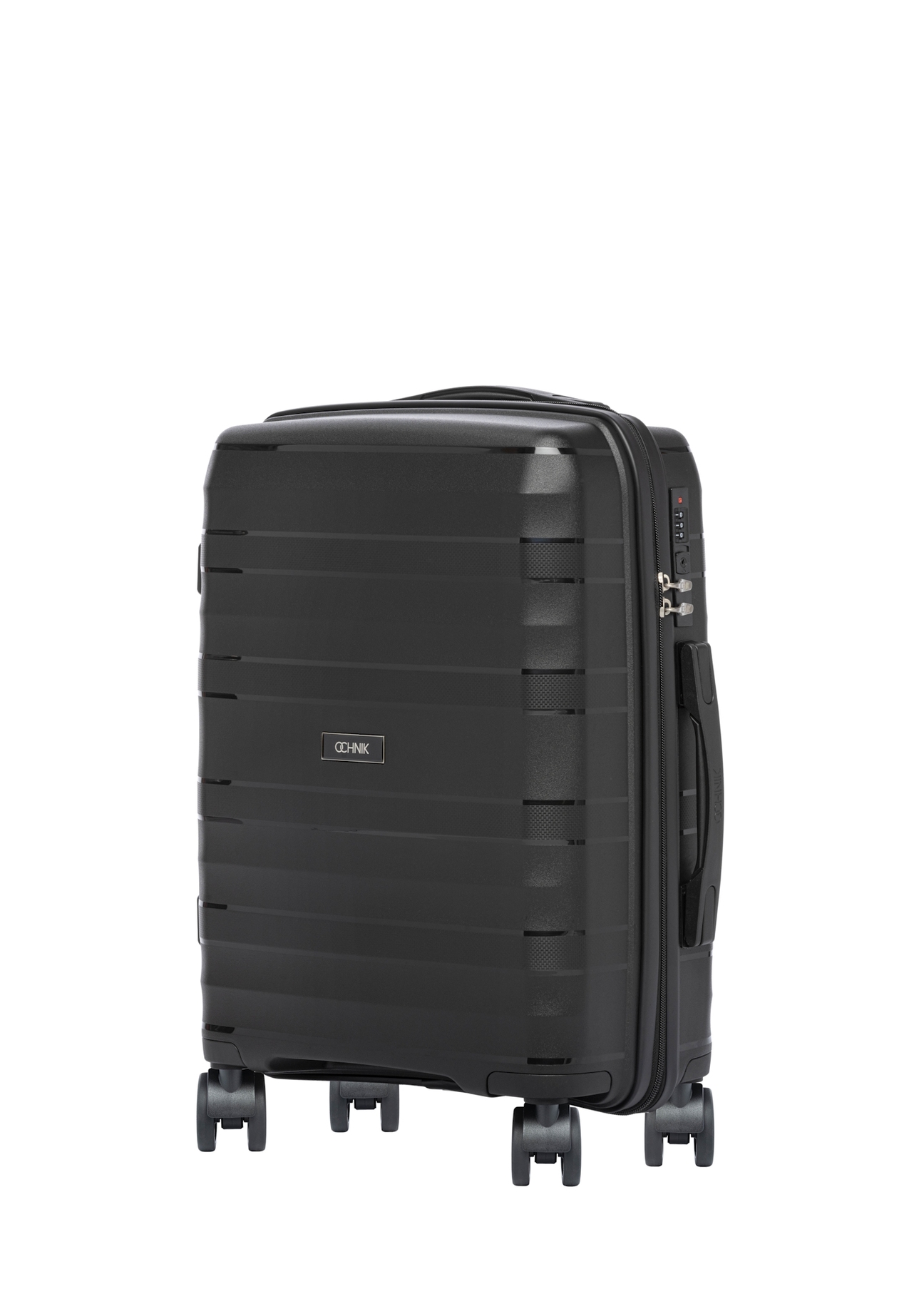 Small suitcase on wheels WALPP-0024-99-19(W26), diagonal product view on white background.
