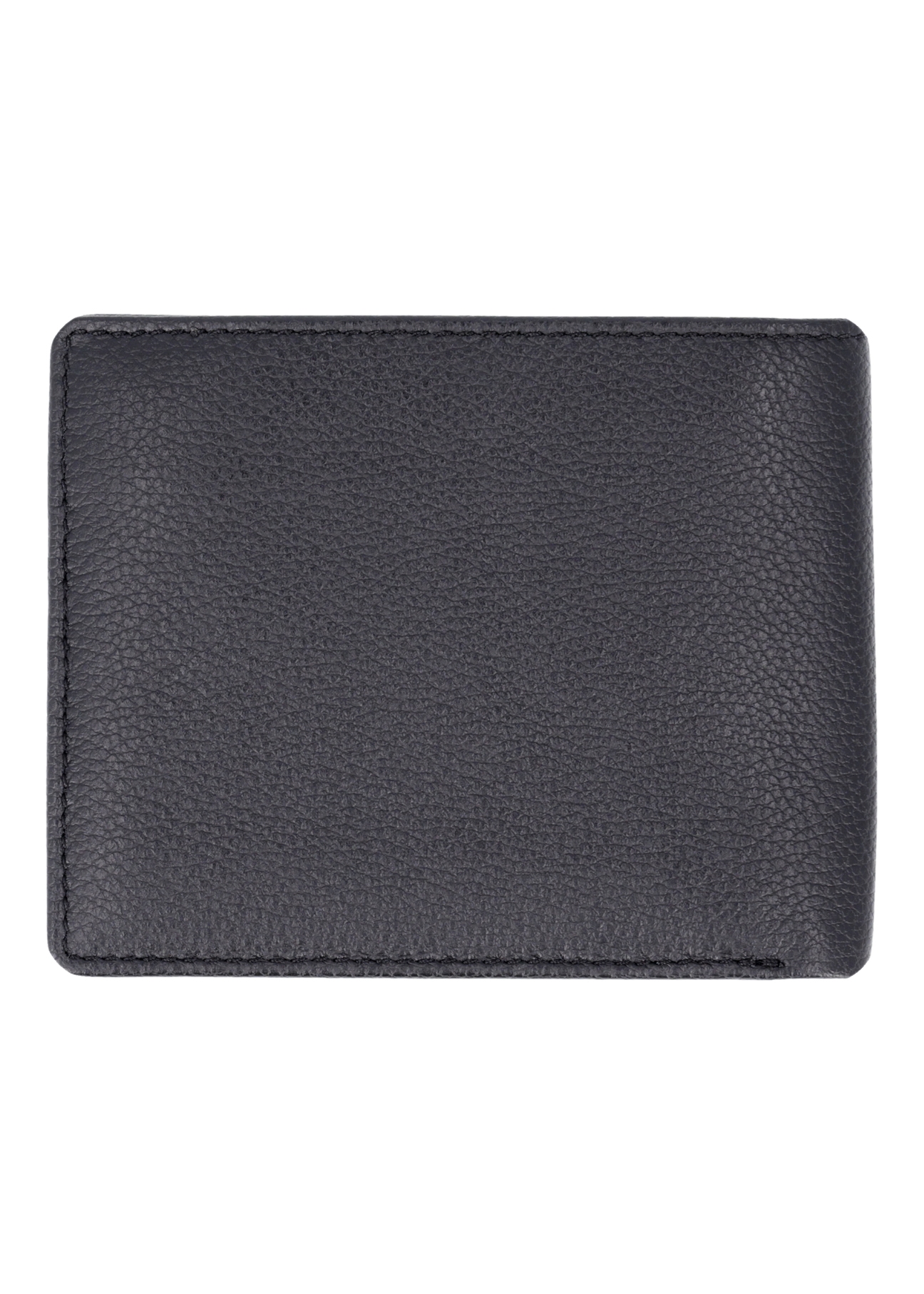 Black men's leather wallet PORMS-0721-99(Z26), product view from the back on a white background.