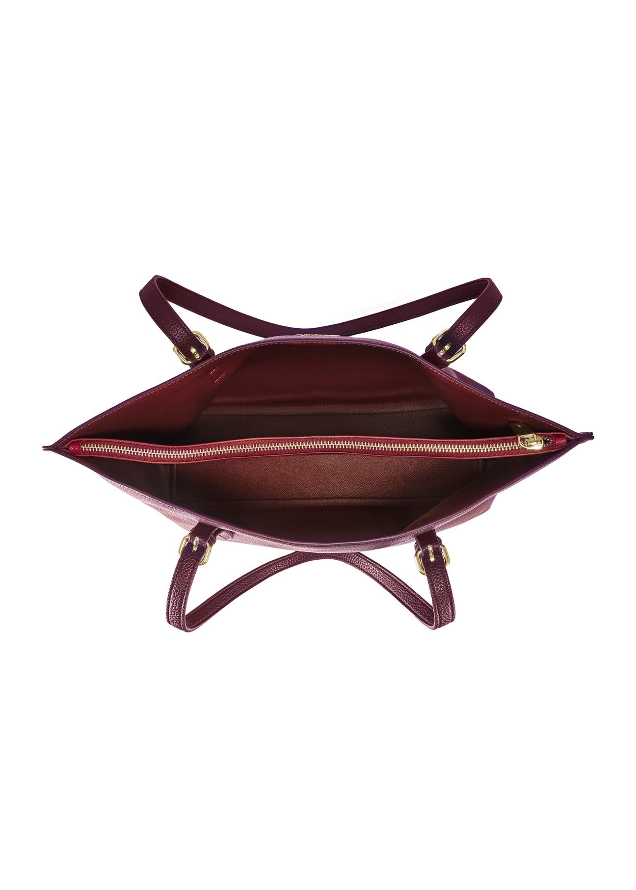 Burgundy large shopper bag TOREC-1088-49(Z25)