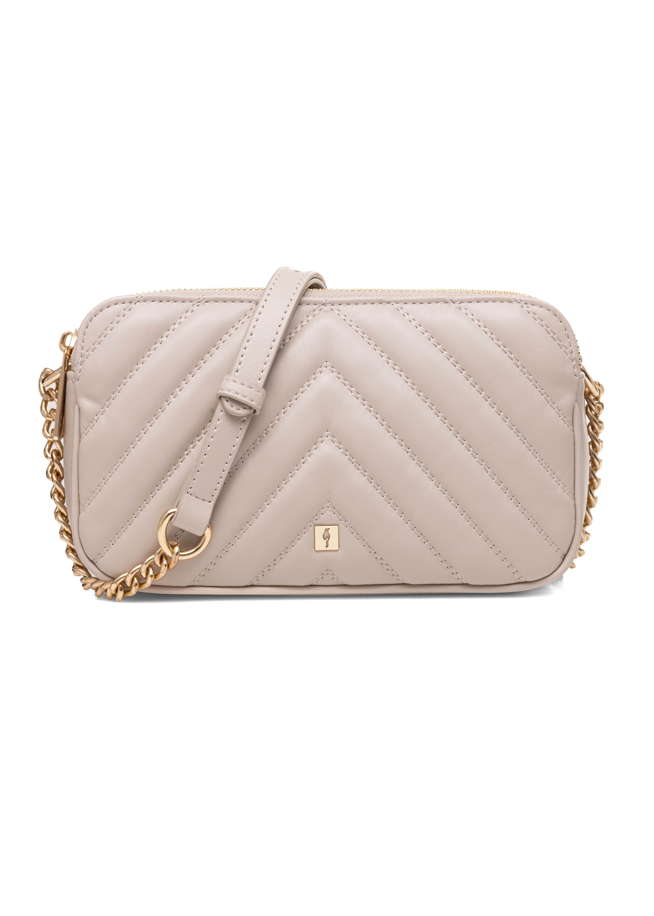 Small cream women's handbag TOREC-1051-12(Z25), front product view on white background.
