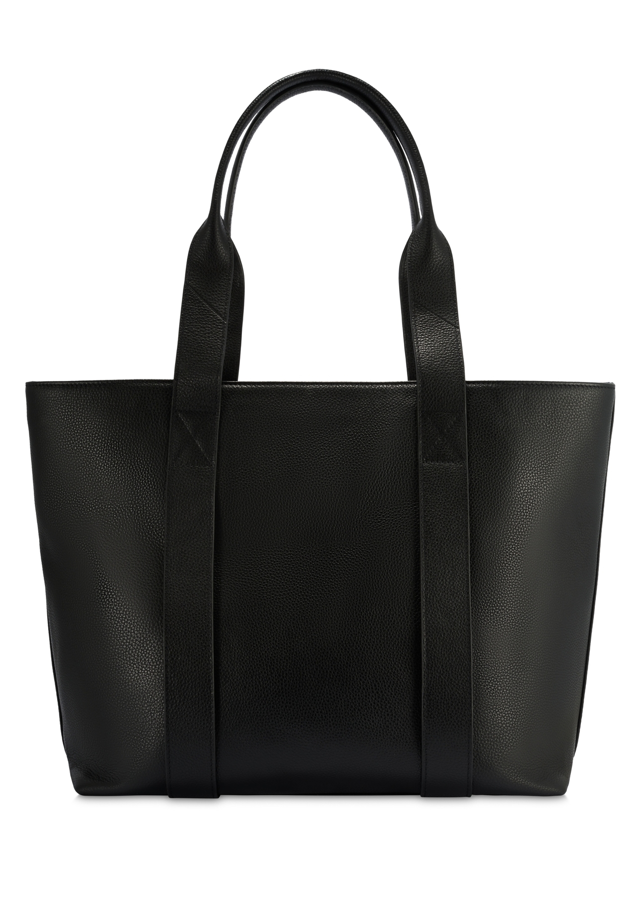 Black elegant women's shopper bag TORES-1200-99(Z25), product view from the back on a white background.