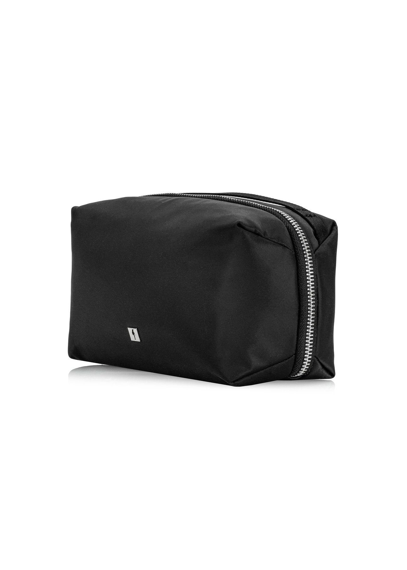 Black capacious nylon cosmetic bag TOREN-0291-99(Z24)-03