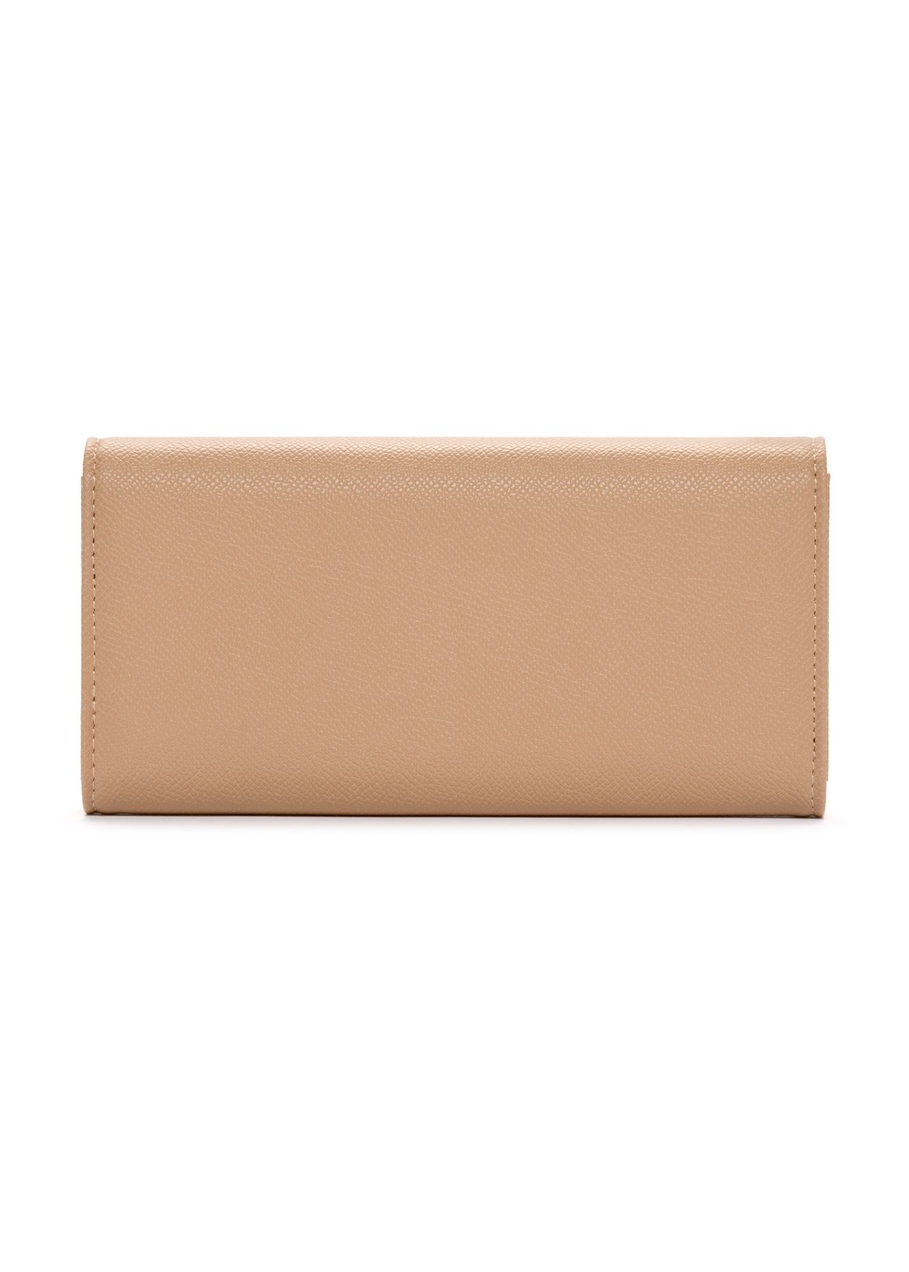 Large beige women's wallet POREC-0411-1B(W26), back view of the product on a white background.