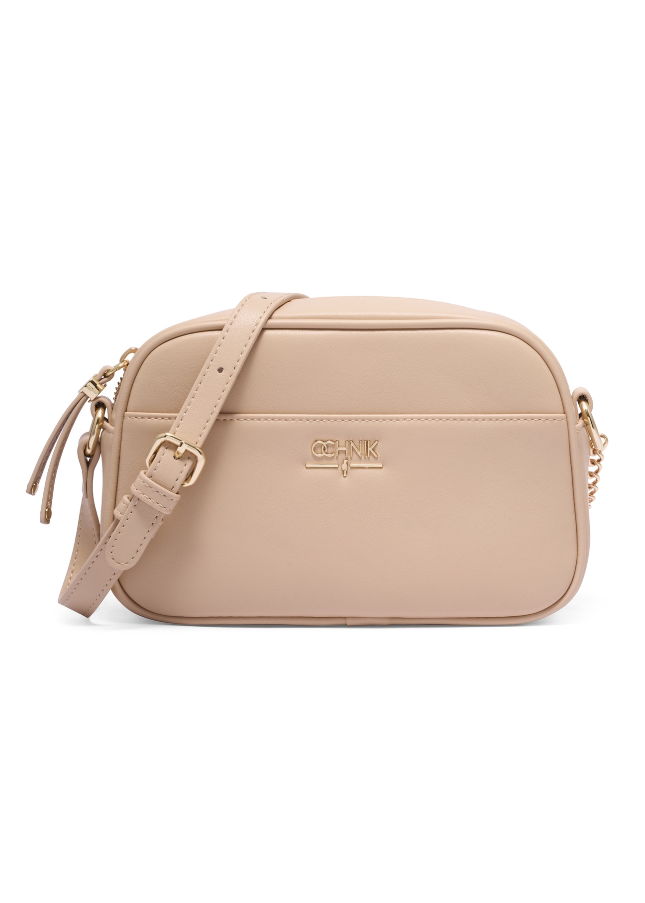 Beige small women's handbag TOREC-1285-1B(Z26) - front product view, on white background.