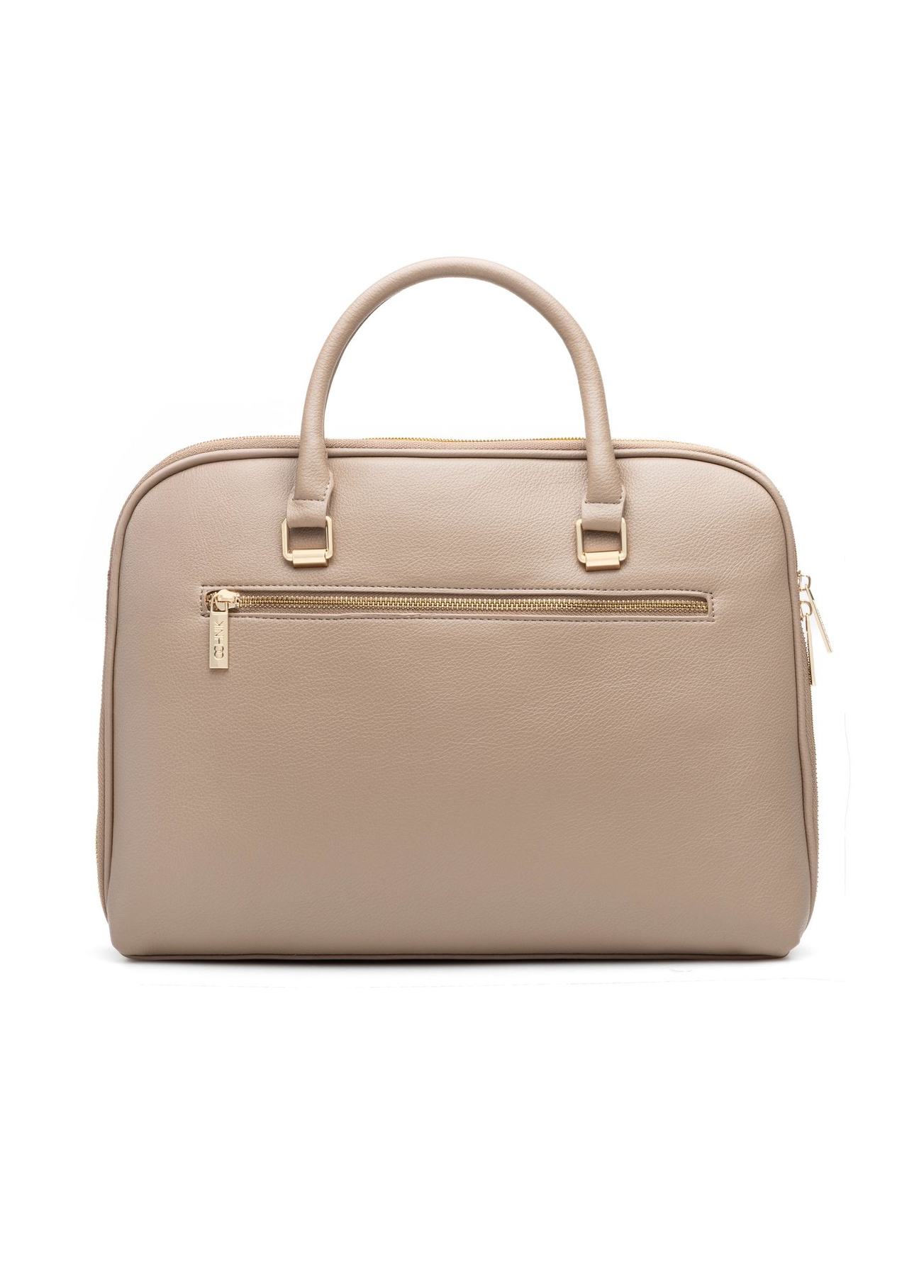 Beige large women's bag TOREC-0978A-81(Z25) - product view from the back on a white background.