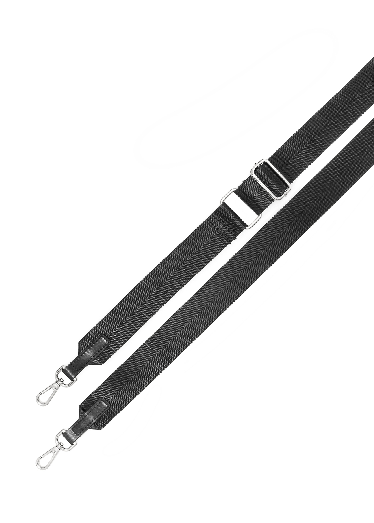 Black lunch bag TOREN-0329-99(Z25), view of the detachable strap of the product on a white background.