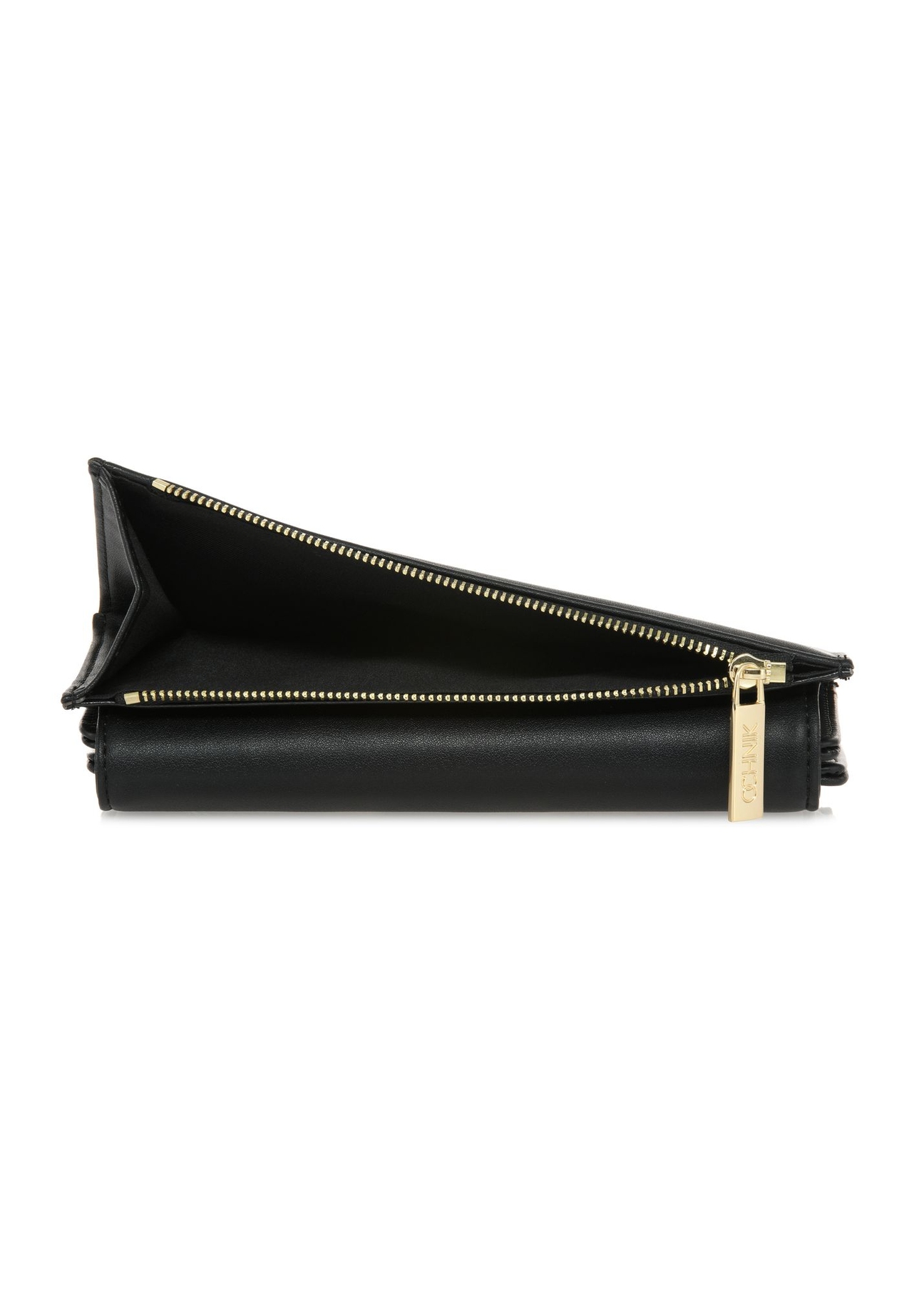 Large black women's wallet with logo POREC-0369-99(W24)-06