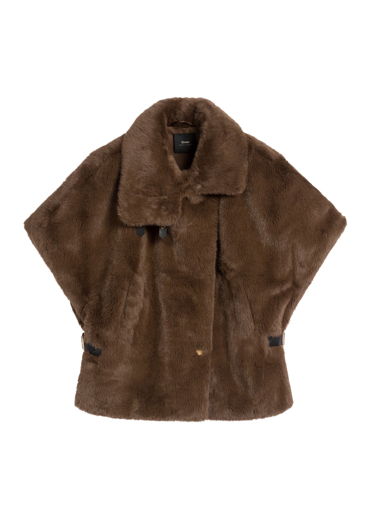 Brown women's vest KAMDP-0007-1H(Z26), product view from the front on a white background.