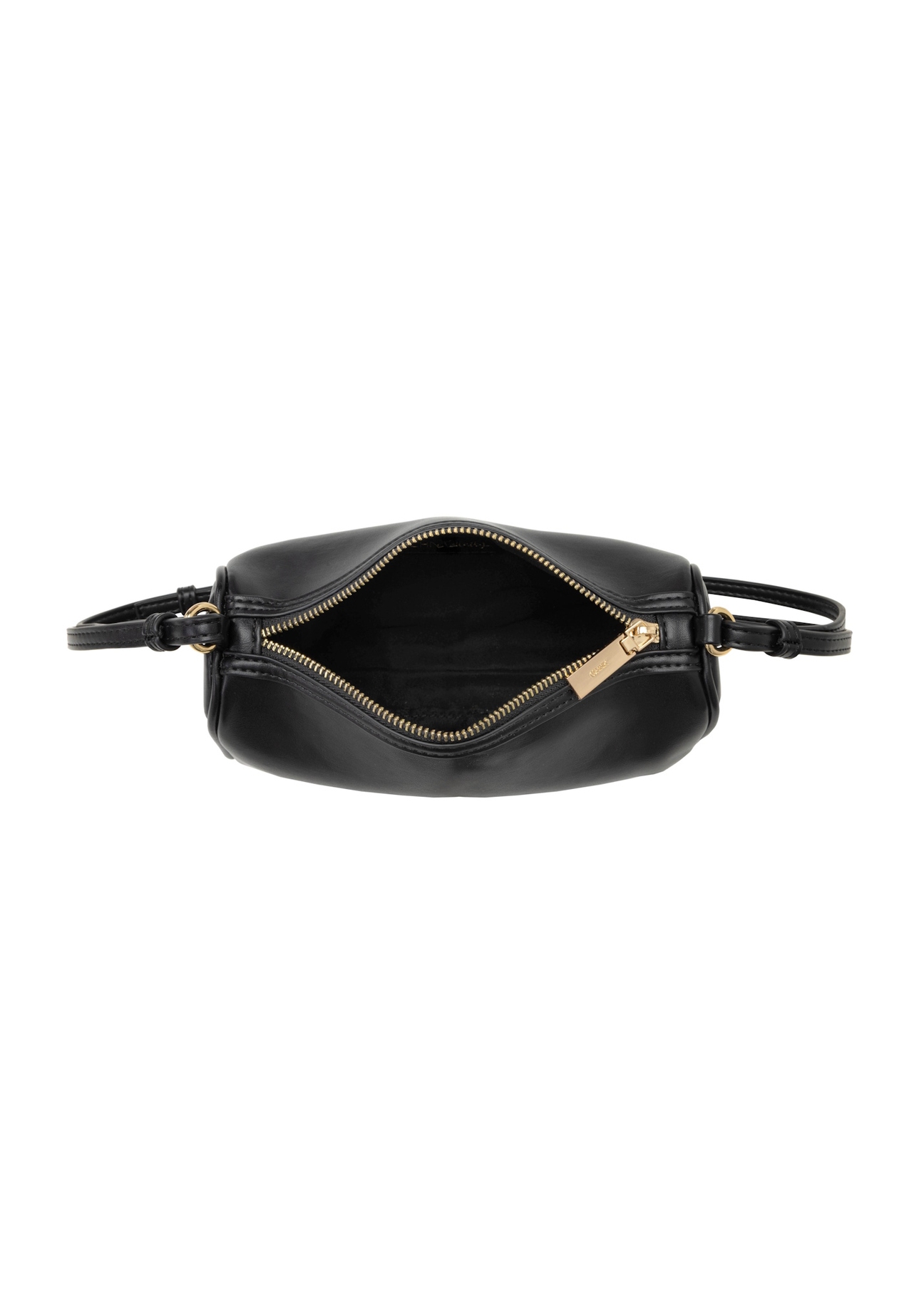 Black small oblong women's handbag TOREC-1176-99(W26), product view inside on white background.