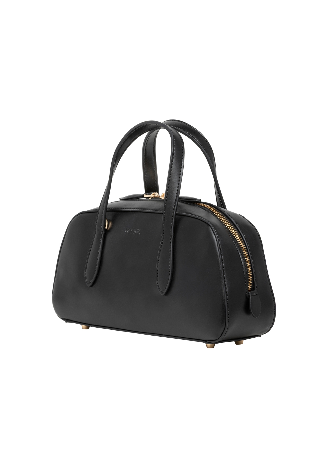 Small women's handbag in black TOREC-1382-99(Z26), diagonal view of the product on a white background.