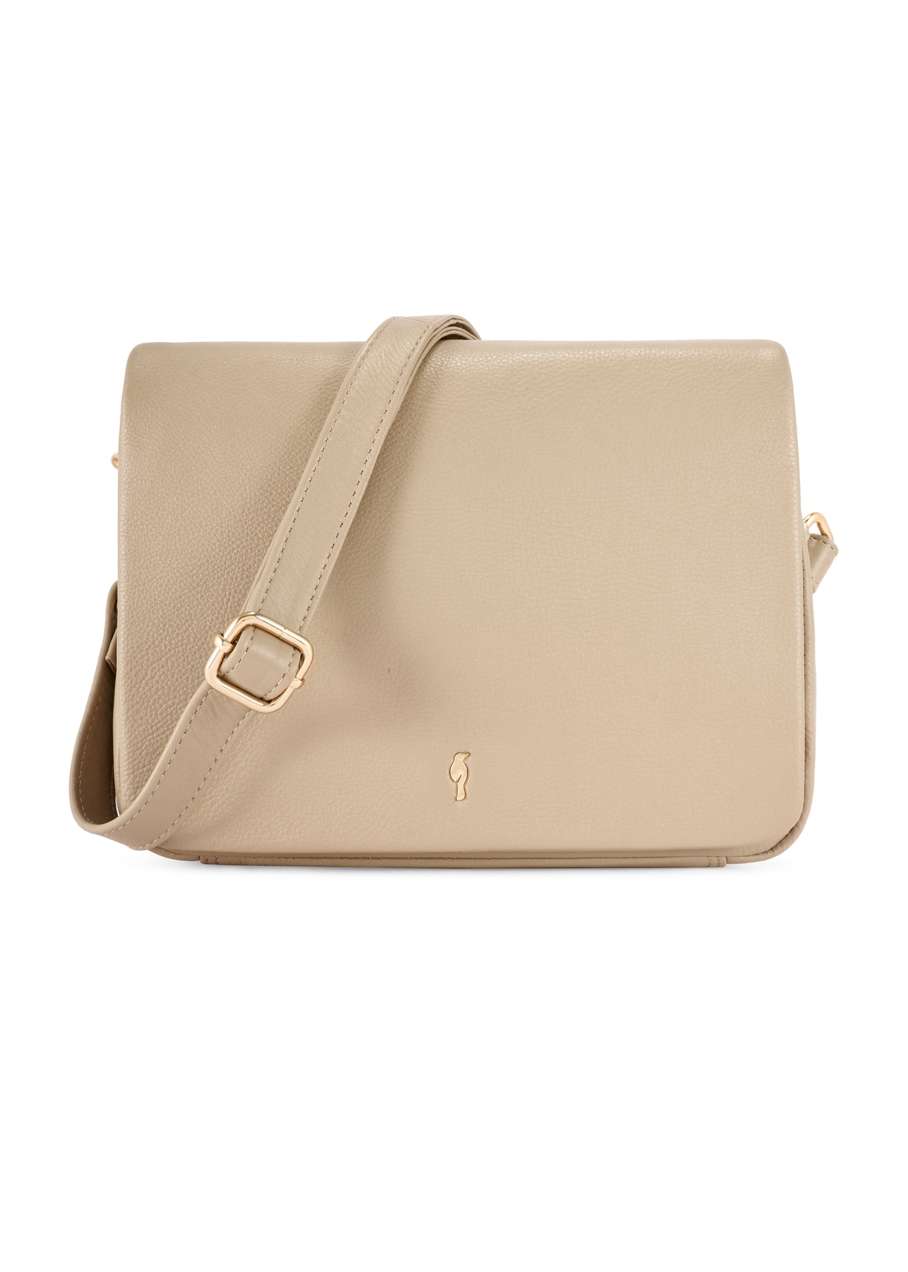 Beige leather women's handbag TORES-0911F-1B(W26) - front product view, on white background.