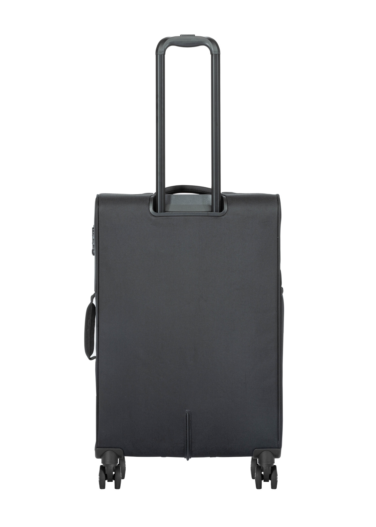 Medium suitcase on wheels WALNY-0048-99-24(W26), product view from the back on a white background.