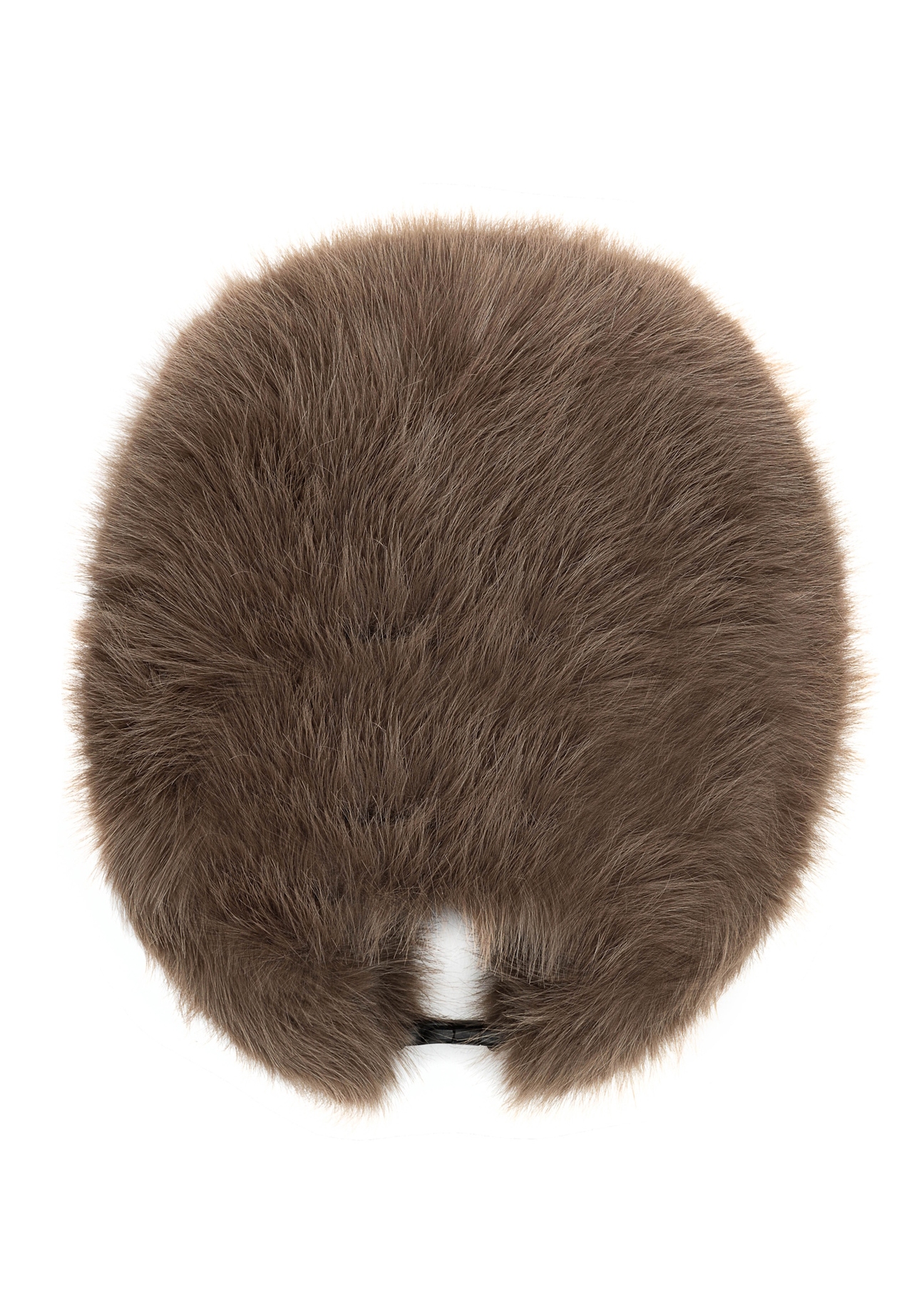 Brown women's earflap hat CZADF-0047-89(Z25) - product view from above on a white background.