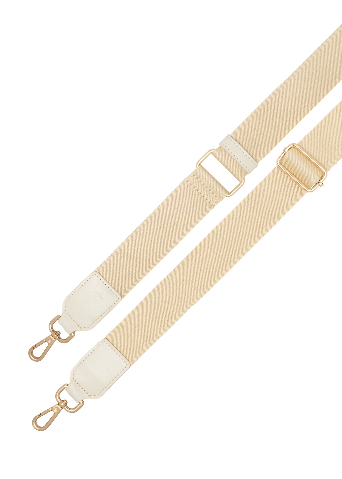 Cream cotton women's handbag TOREN-0332-0B(W26), view of the product strap on a white background.