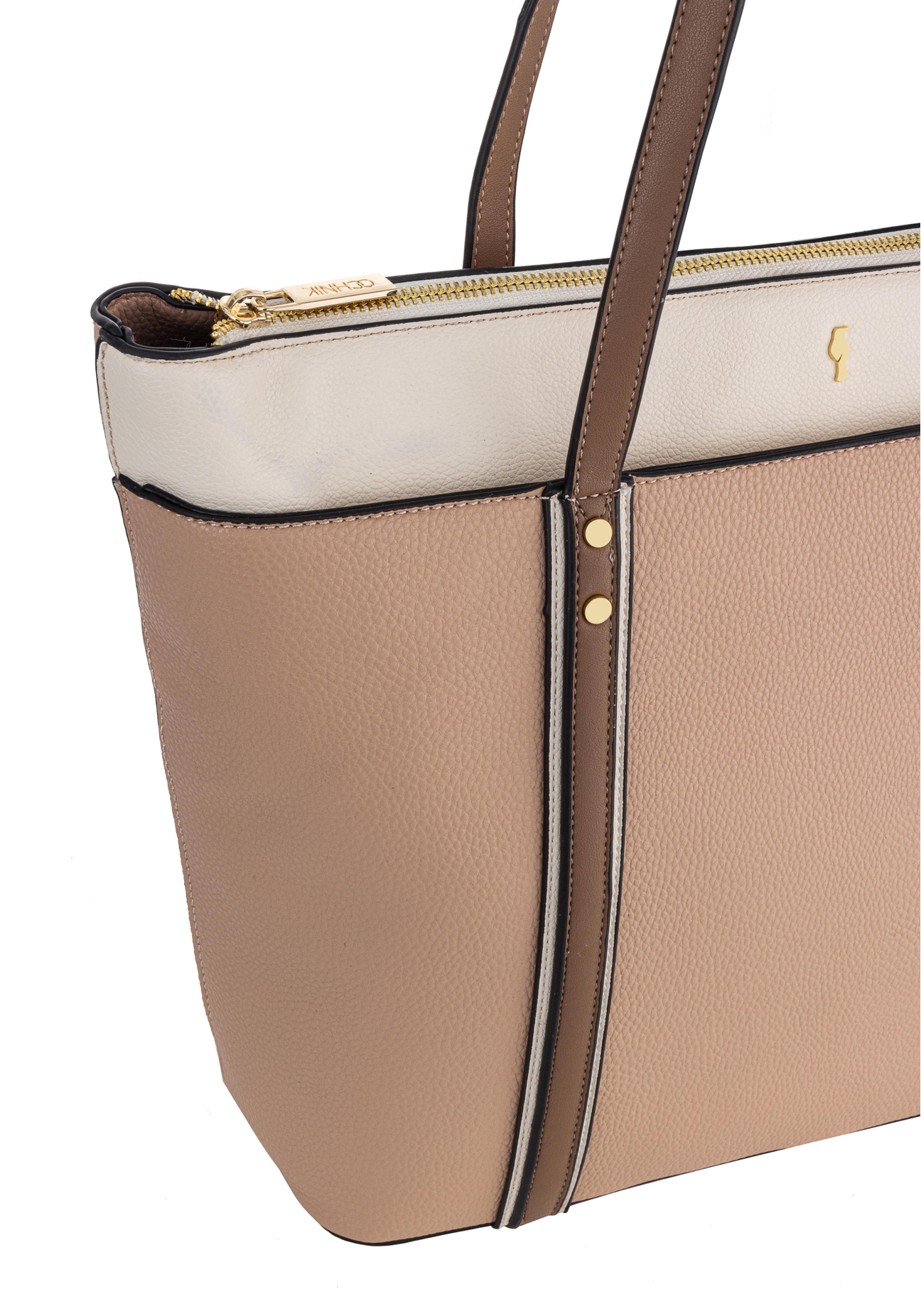 Two-color women's shopper bag TOREC-0780-15(W23)-06