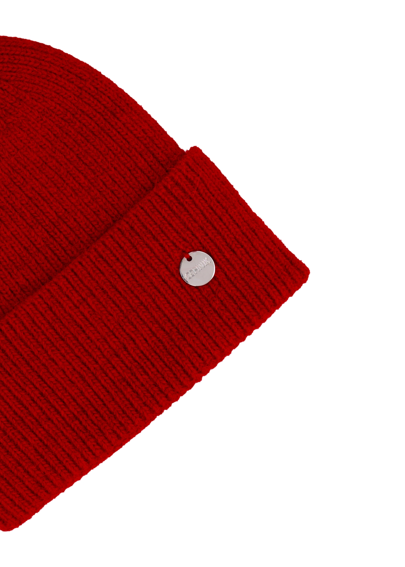 Red women's hat CZADT-0206-4B(Z26), close-up of the product detail on a white background.