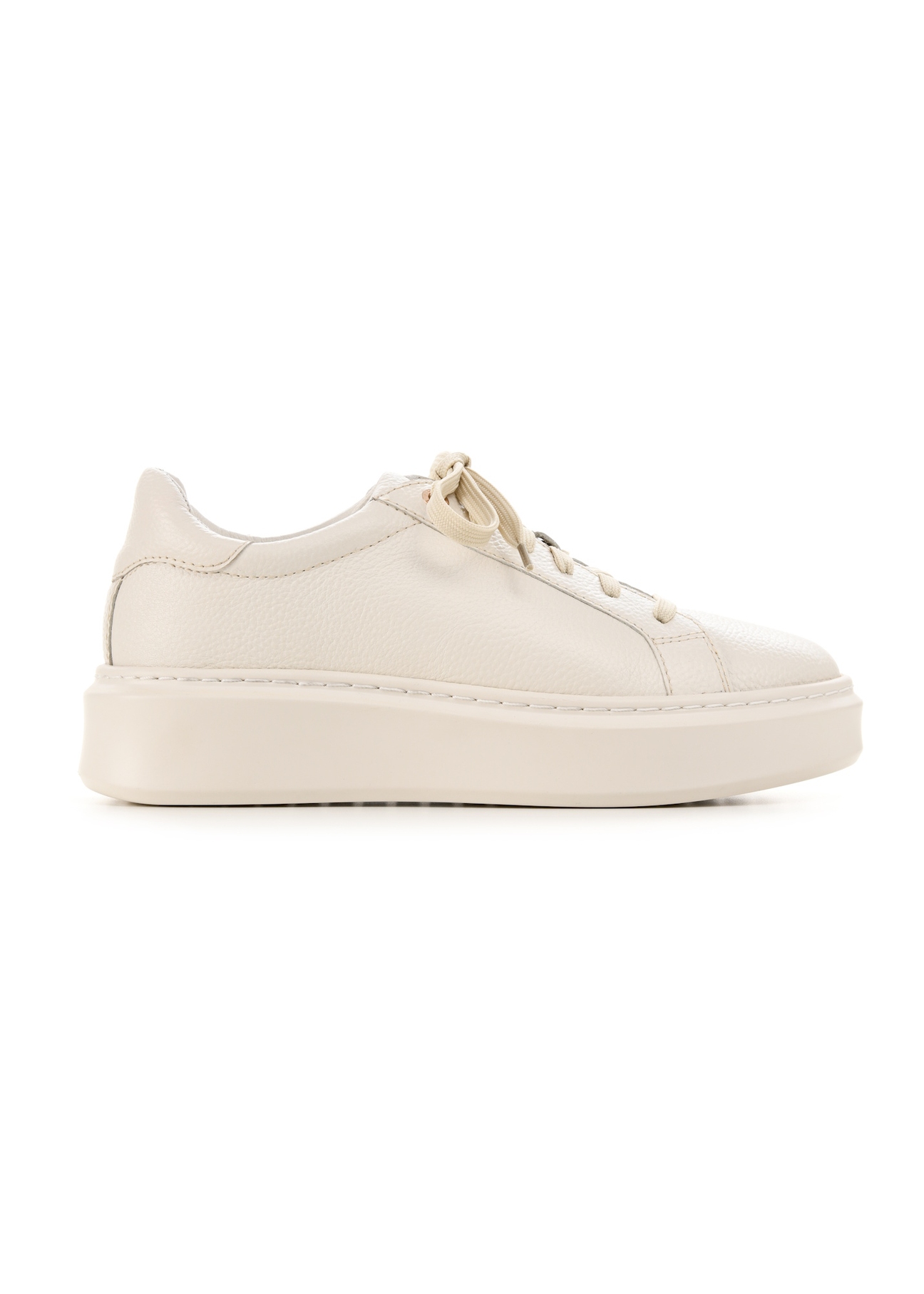 Women's leather platform shoes BUTYD-1258-0B(W26), side view of the product on a white background.