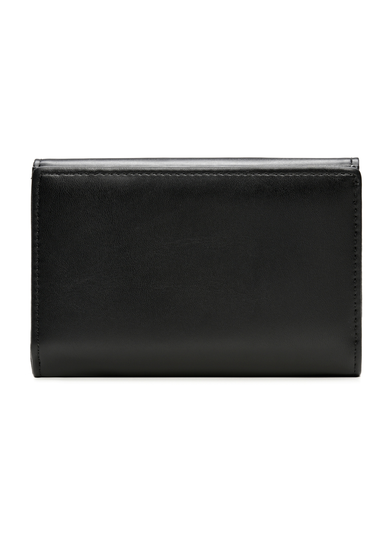 Black women's wallet POREC-0426-99(Z25), product view from the back on a white background.