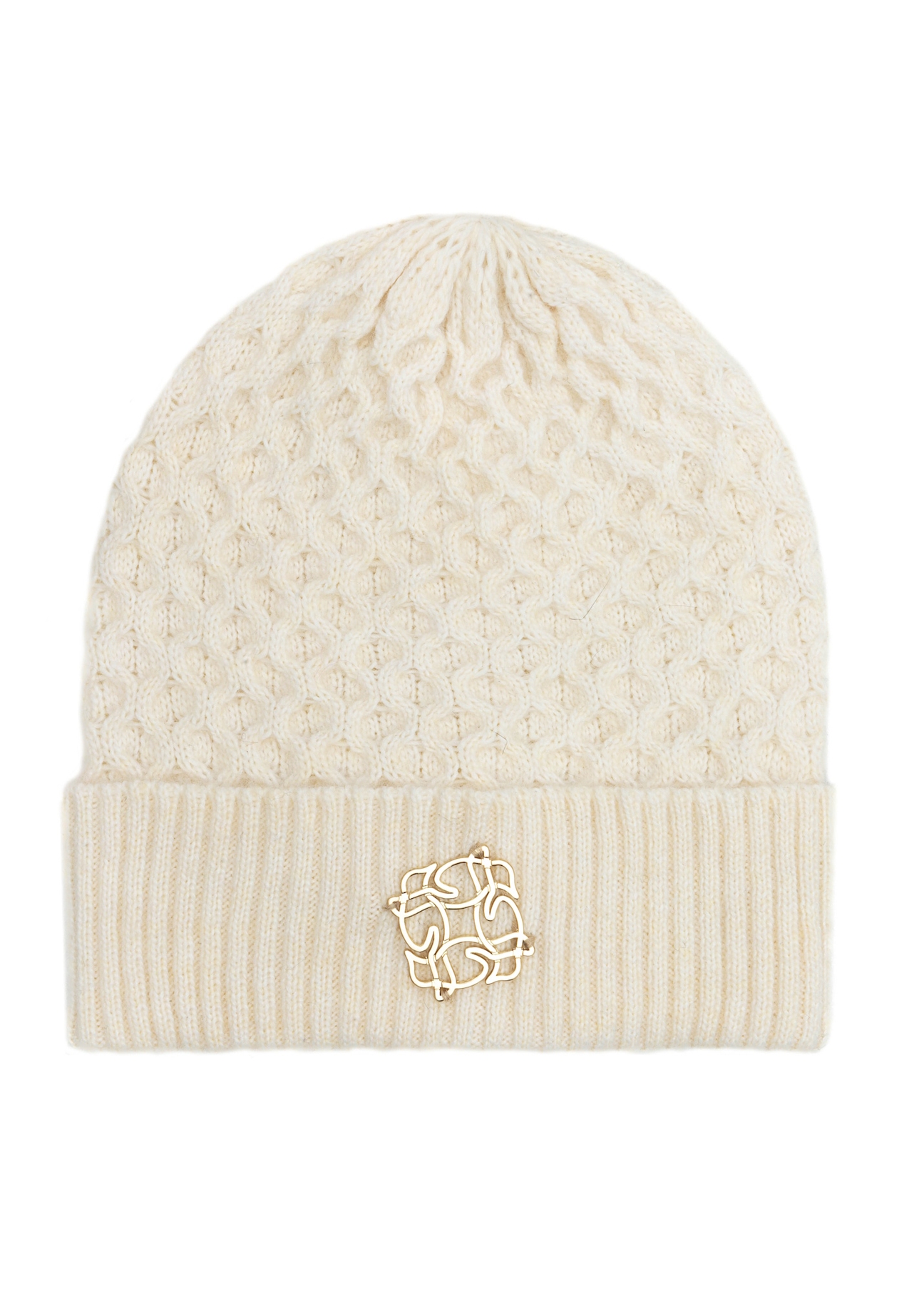 Cream women's hat CZADT-0195A-16(Z25) - front product view on white background.