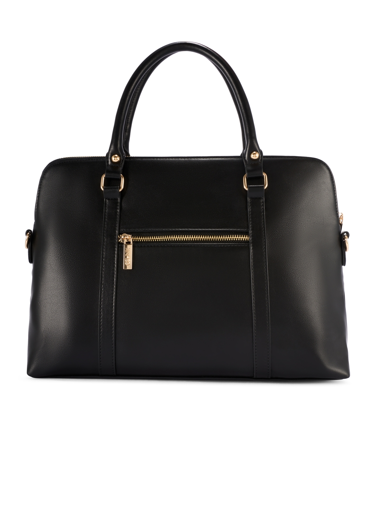 Black women's laptop bag TOREC-1130-99(W26), product view from the back on a white background.