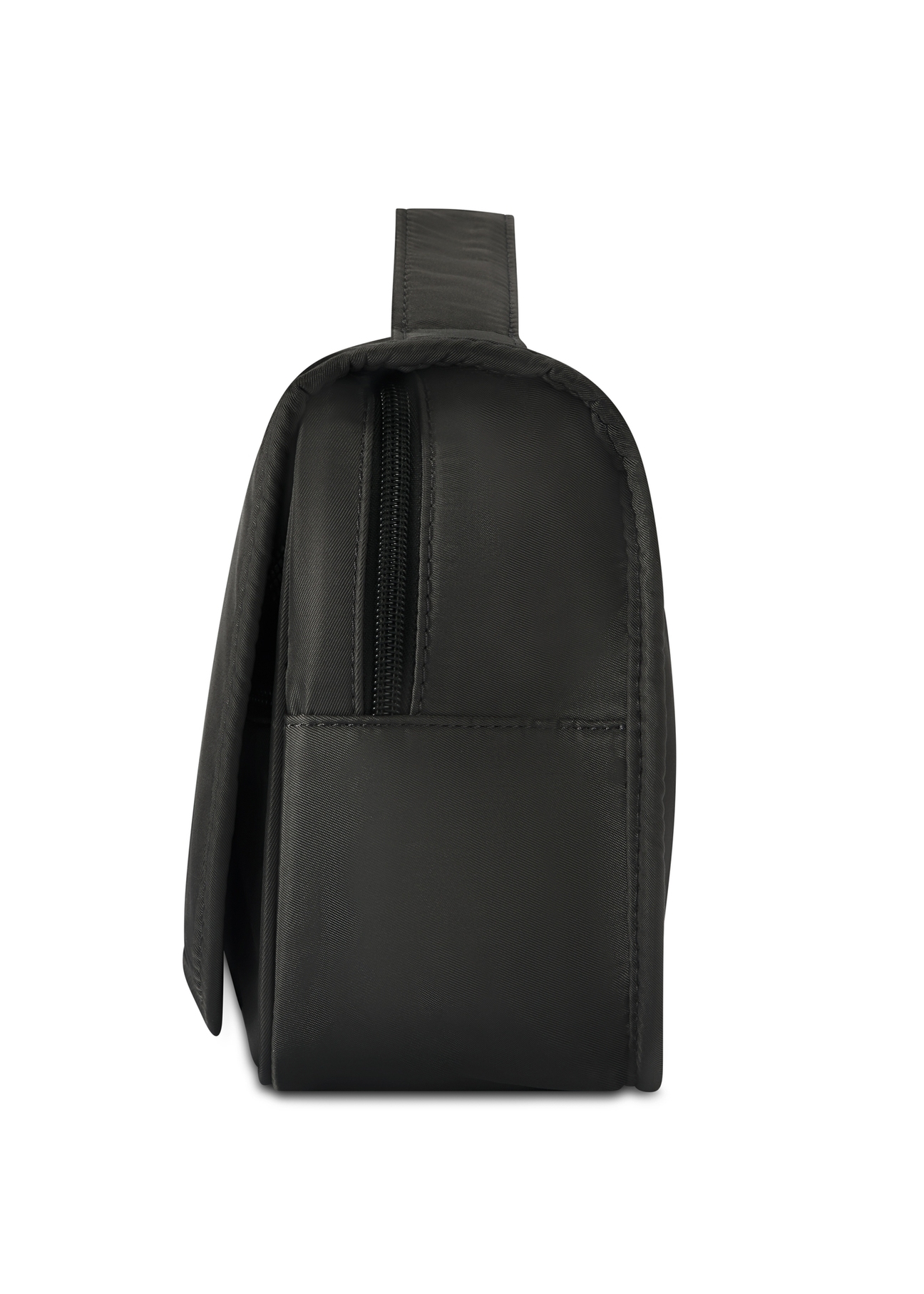 Men's cosmetic bag in black TORMN-0370-99(Z25), product view from the side on a white background.
