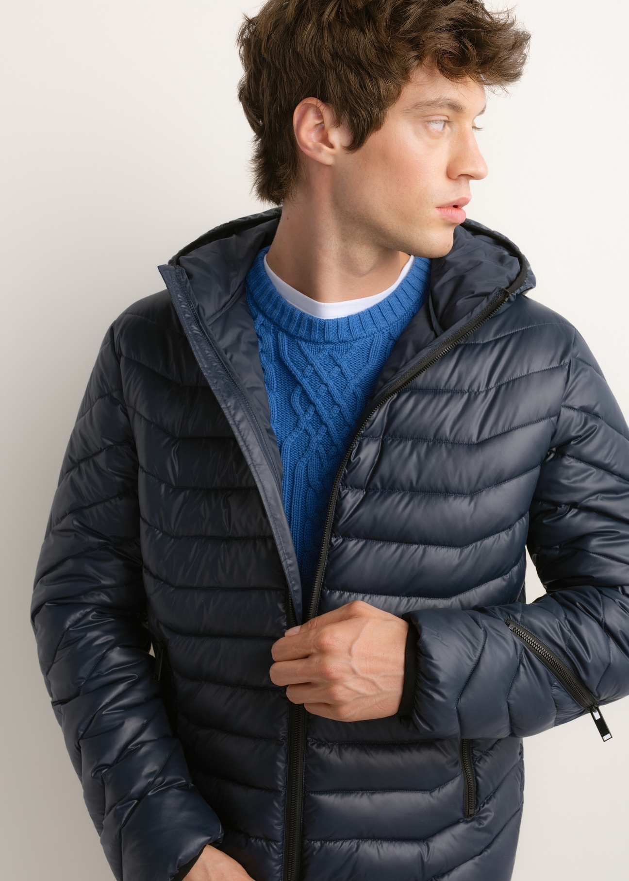 Men's navy blue jacket KURMT-0380-7E(Z26)