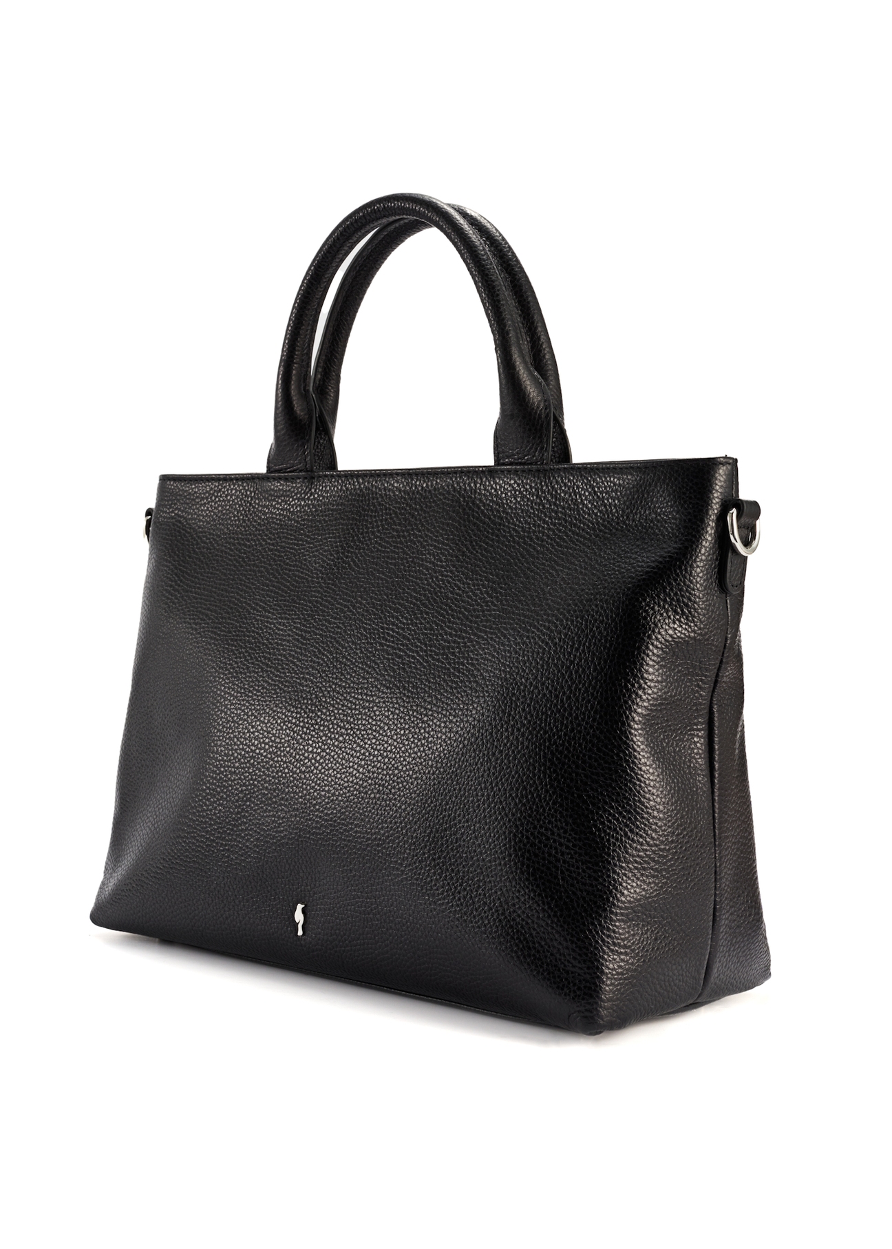 Black large leather women's handbag TORES-1158-99(Z25)