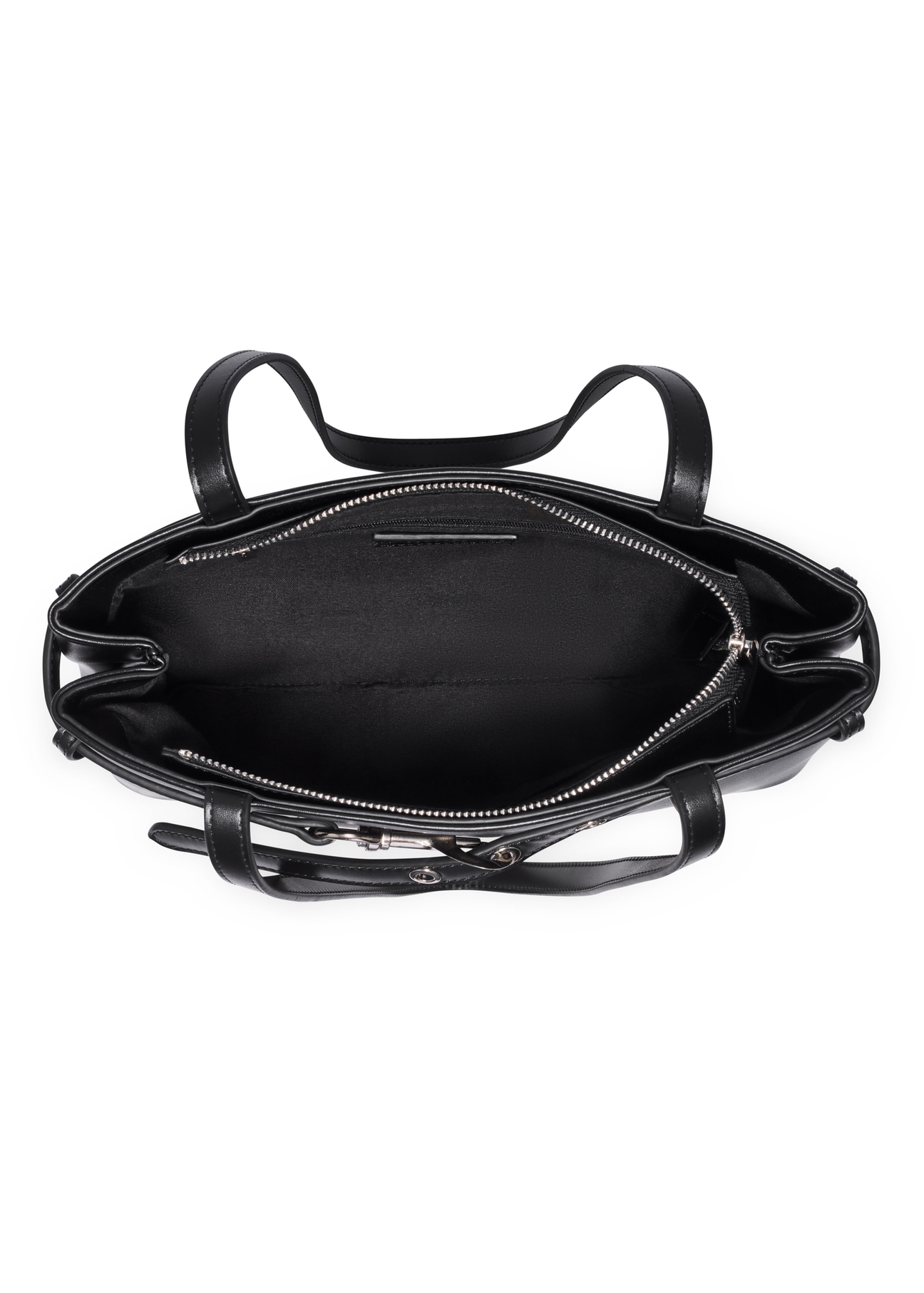 Black women's shoulder bag TOREC-1341-99(Z26), product view inside on white background.