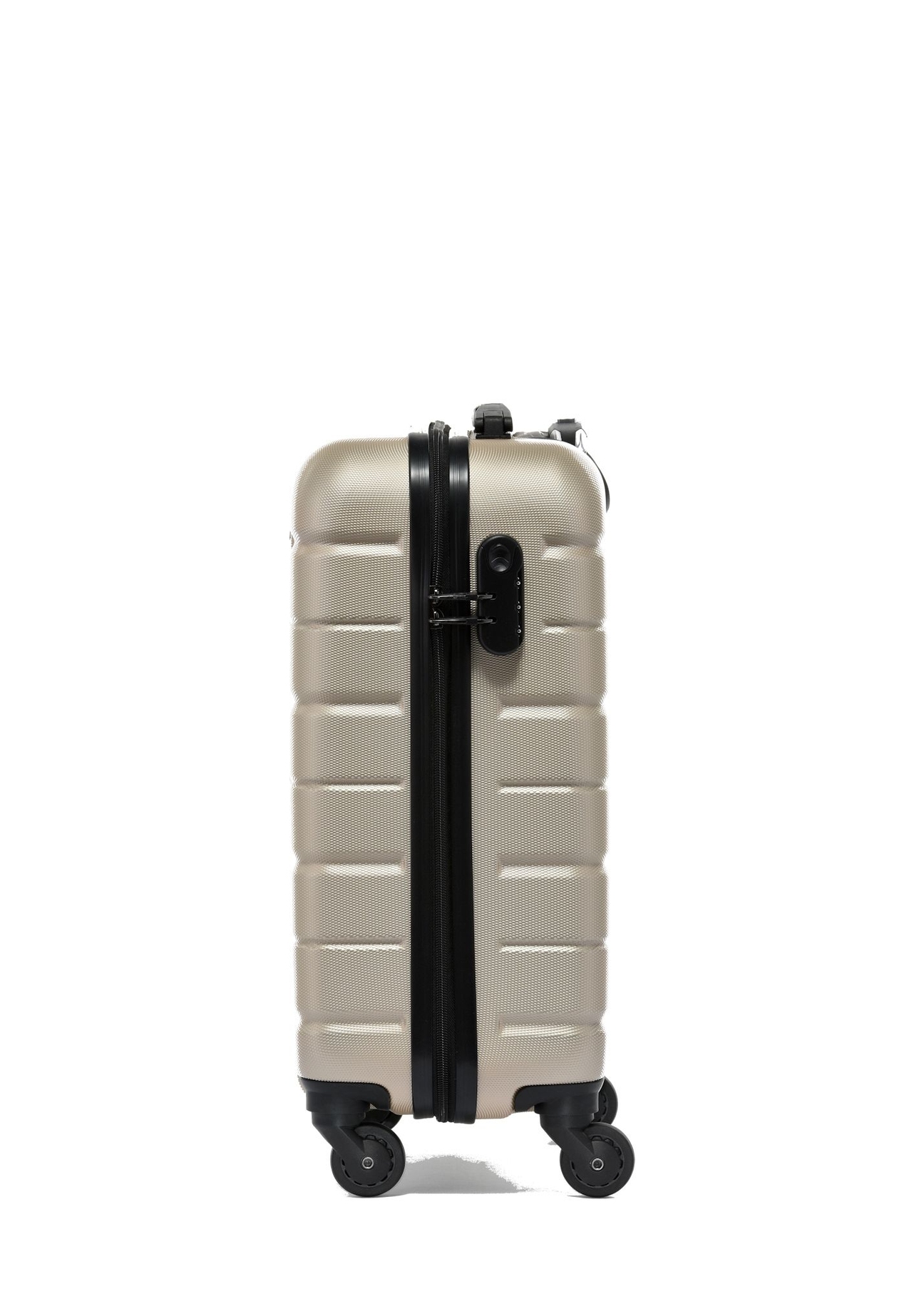 Small suitcase on wheels WALAB-0067-0X-19(W26), side view of the product on a white background.
