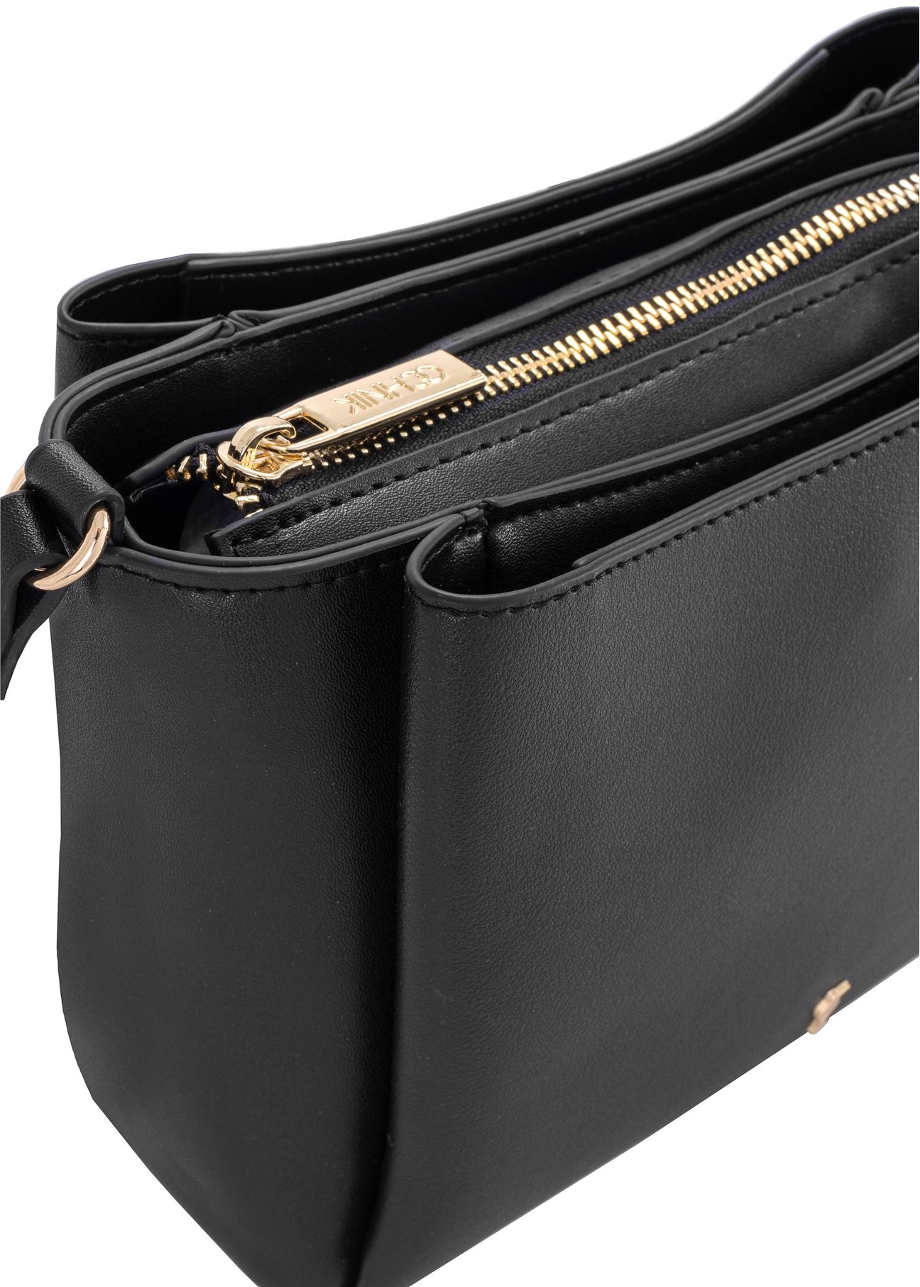 Small black imitation leather handbag TOREC-0914-99(W24)-06