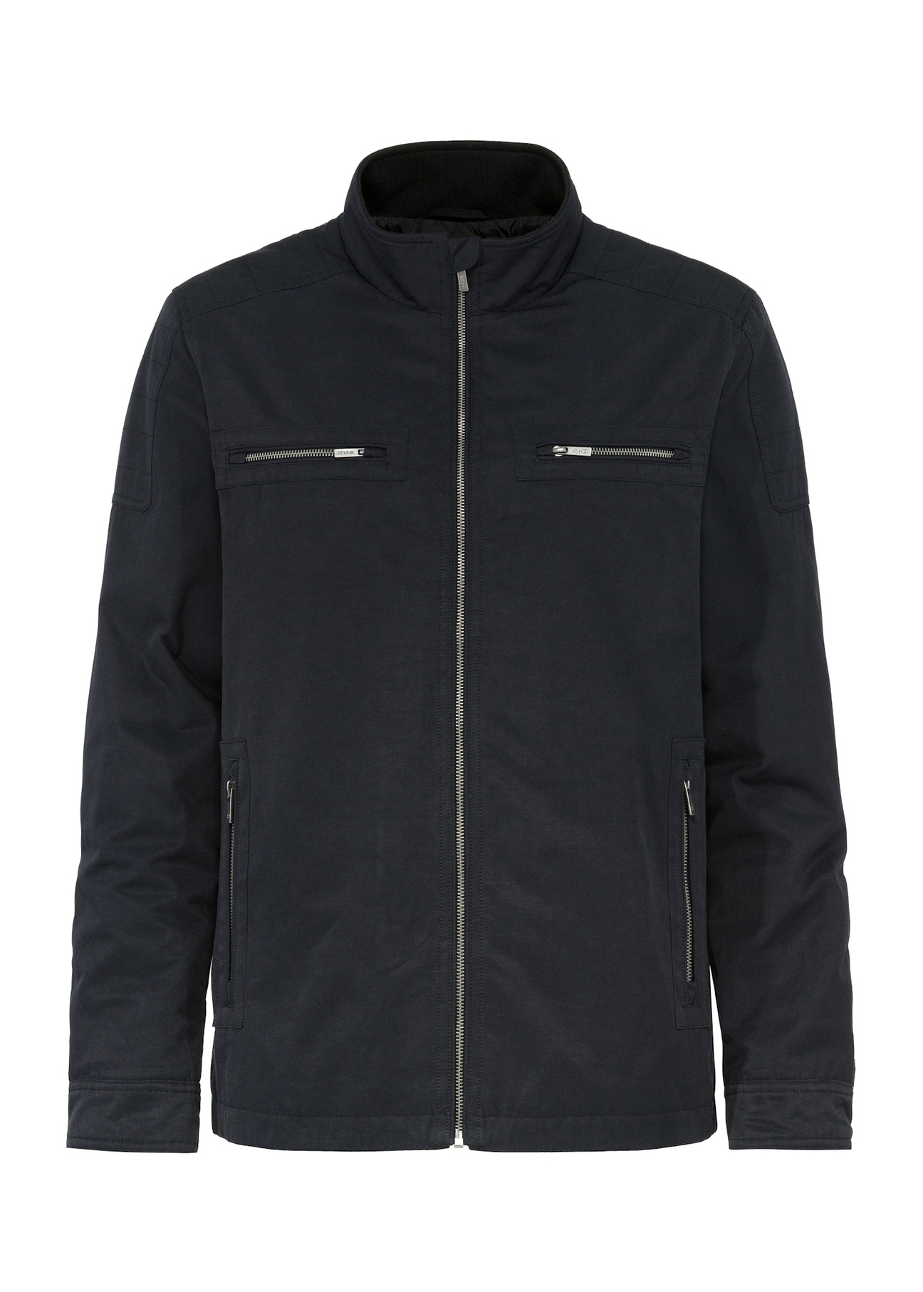 Men's navy blue transitional jacket KURMT-0384-69(Z25) - front product view on white background.