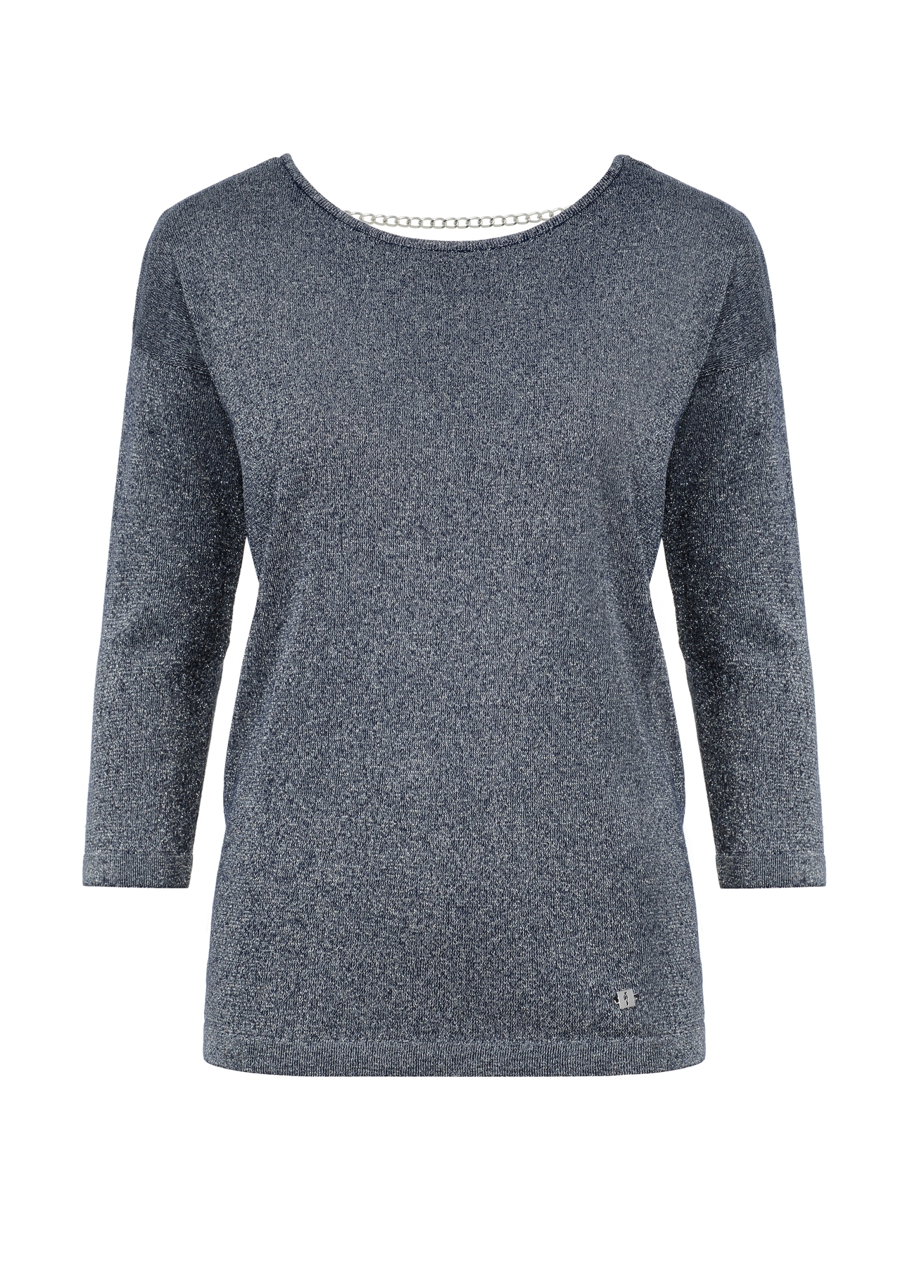 Women's T-shirt with a cutout on the back LSLDT-0030-69(Z22)-04